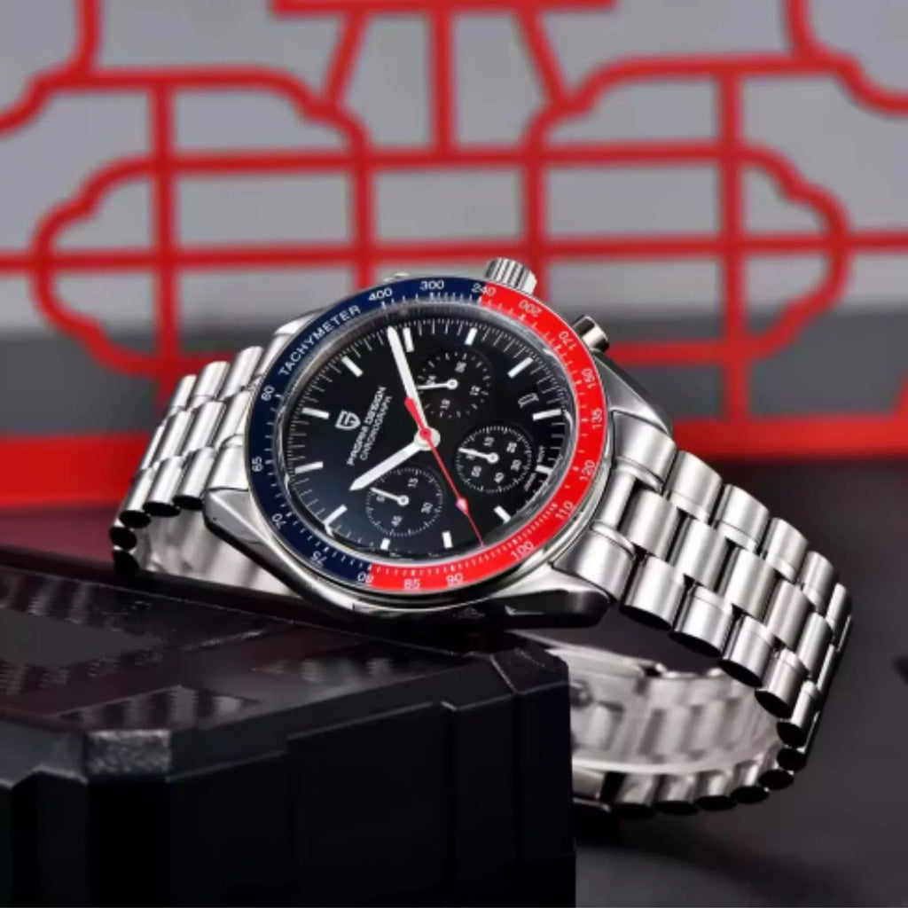 Pagani Design PD-1701 Speedmaster Moonwatch Men's 40mm Seiko VK63 Chronograph Quartz Watch Sapphire Crystal 100m Waterproof Luminous Watch - DREAM WATCHES