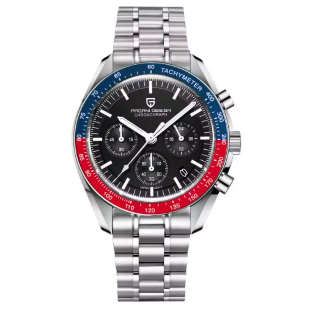 Pagani Design PD-1701 Speedmaster Moonwatch Men's 40mm Seiko VK63 Chronograph Quartz Watch Sapphire Crystal 100m Waterproof Luminous Watch - DREAM WATCHES