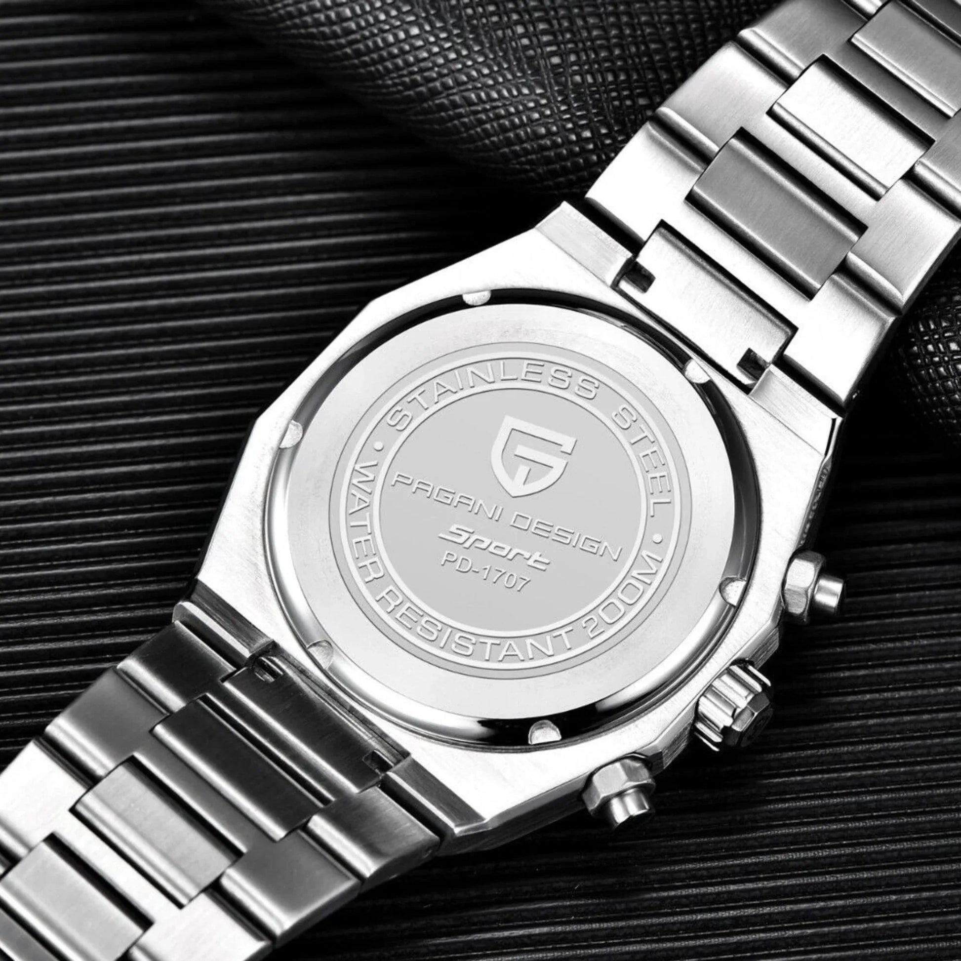 Pagani Design PD-1707 Royal Oak Men's 40mm Seiko VK63 Movement Watch 100M Waterproof Sapphire Crystal Stainless Steel Luminous Watch - Blue Dial - DREAM WATCHES