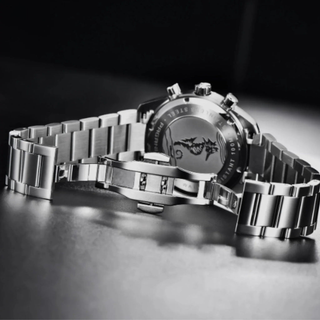 Pagani Design PD-1712 Chronograph Luxury Waterproof Stainless Steel Men's Watch 40MM Watch (Movement Japanese VK63) White Dial - DREAM WATCHES