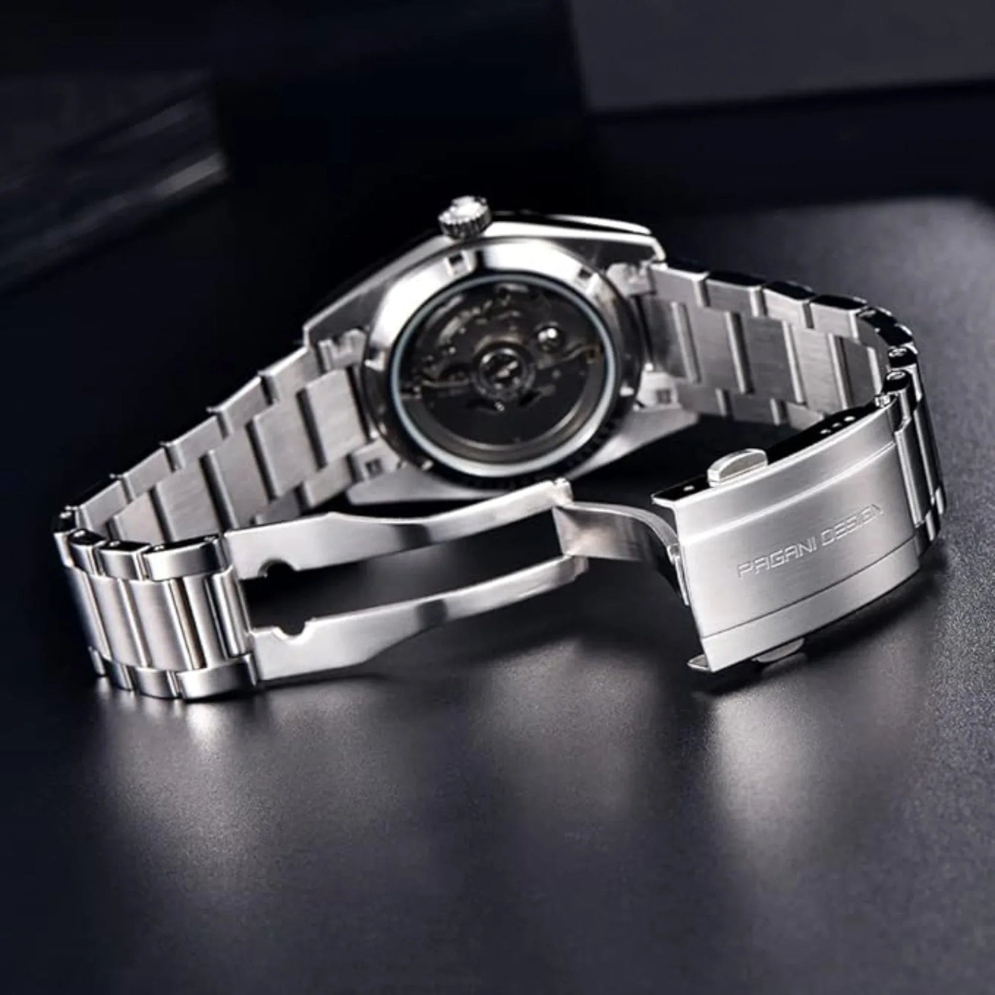 Pagani Design PD-1716 36MM Snowflake Hands with Seiko NH35 Automatic Movement - Black Dial - DREAM WATCHES