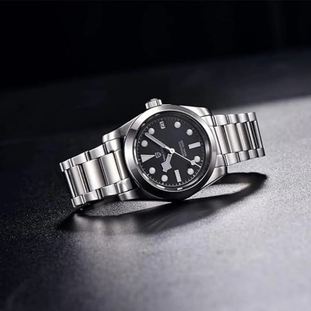Pagani Design PD-1716 36MM Snowflake Hands with Seiko NH35 Automatic Movement - Black Dial - DREAM WATCHES