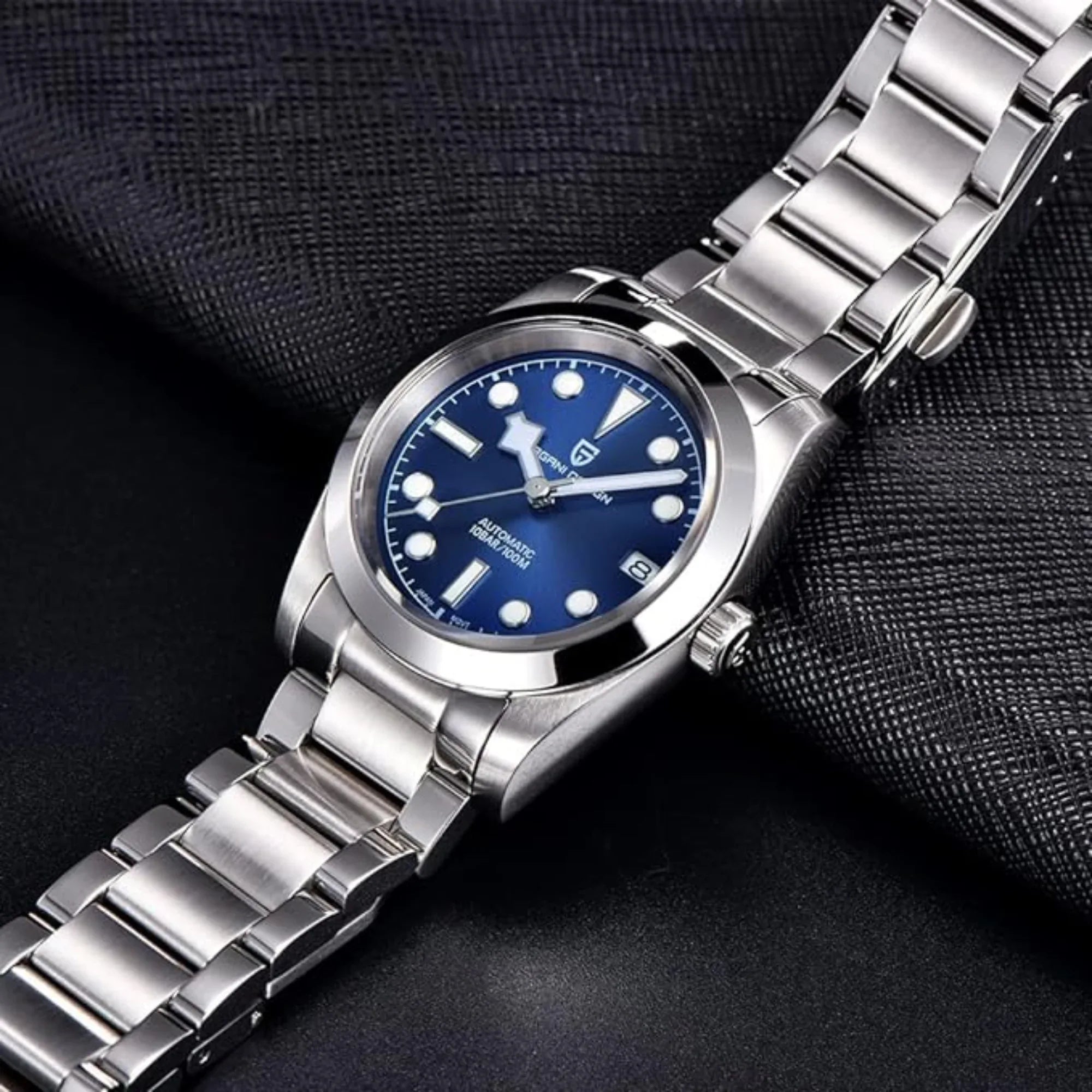 Pagani Design PD-1716 36MM Snowflake Hands with Seiko NH35 Automatic Movement - Deep Blue Dial - DREAM WATCHES