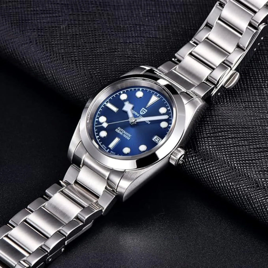 Pagani Design PD-1716 36MM Snowflake Hands with Seiko NH35 Automatic Movement - Deep Blue Dial - DREAM WATCHES