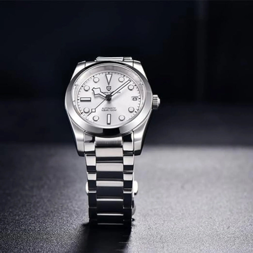 Pagani Design PD-1716 36MM Snowflake Hands with Seiko NH35 Automatic Movement - Silver Dial - DREAM WATCHES