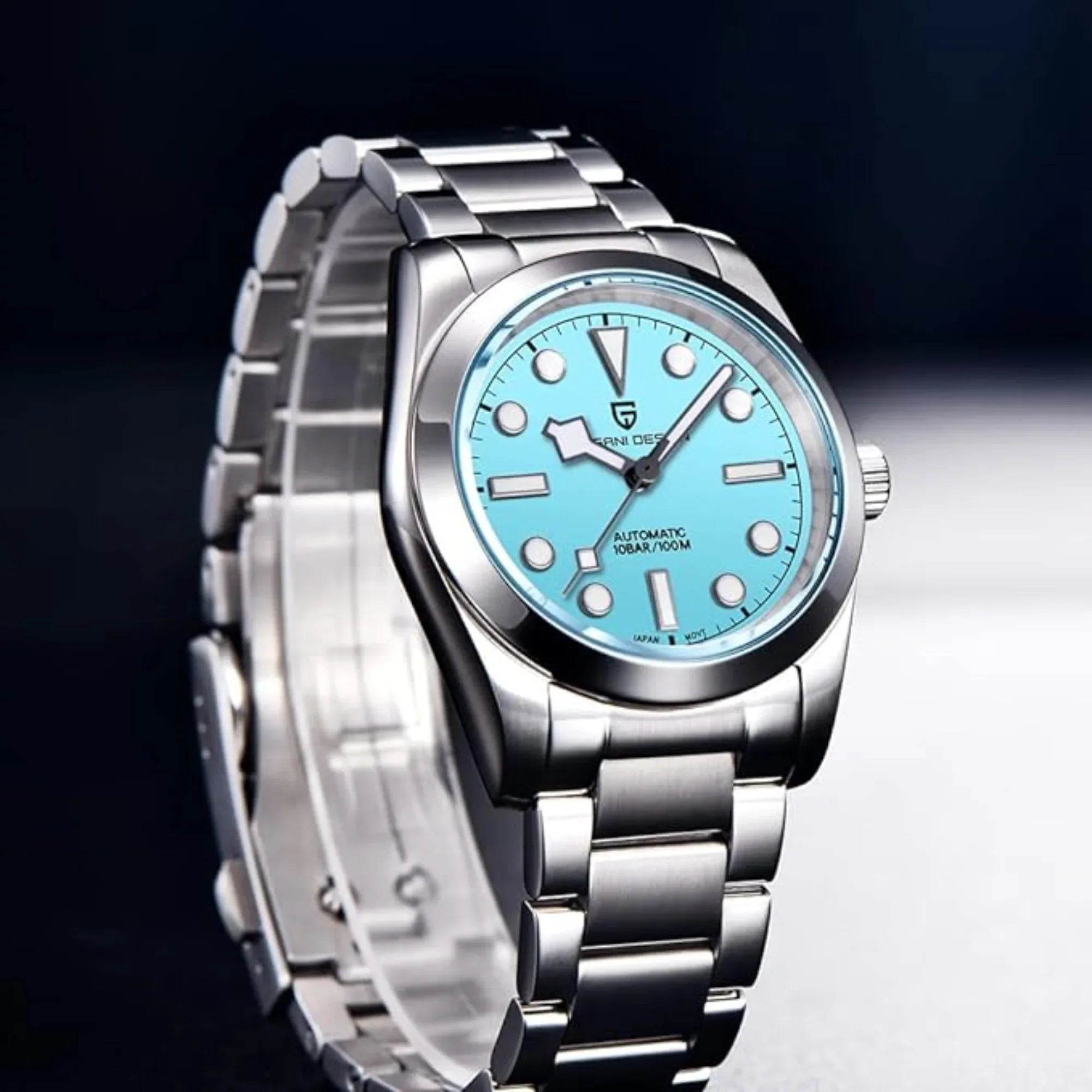 Pagani Design PD-1716 36MM Snowflake Hands with Seiko NH35 Automatic Movement - Sky-Blue Dial - DREAM WATCHES