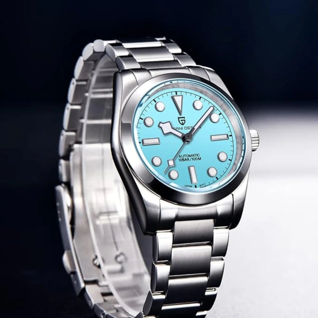 Pagani Design PD-1716 36MM Snowflake Hands with Seiko NH35 Automatic Movement - Sky-Blue Dial - DREAM WATCHES