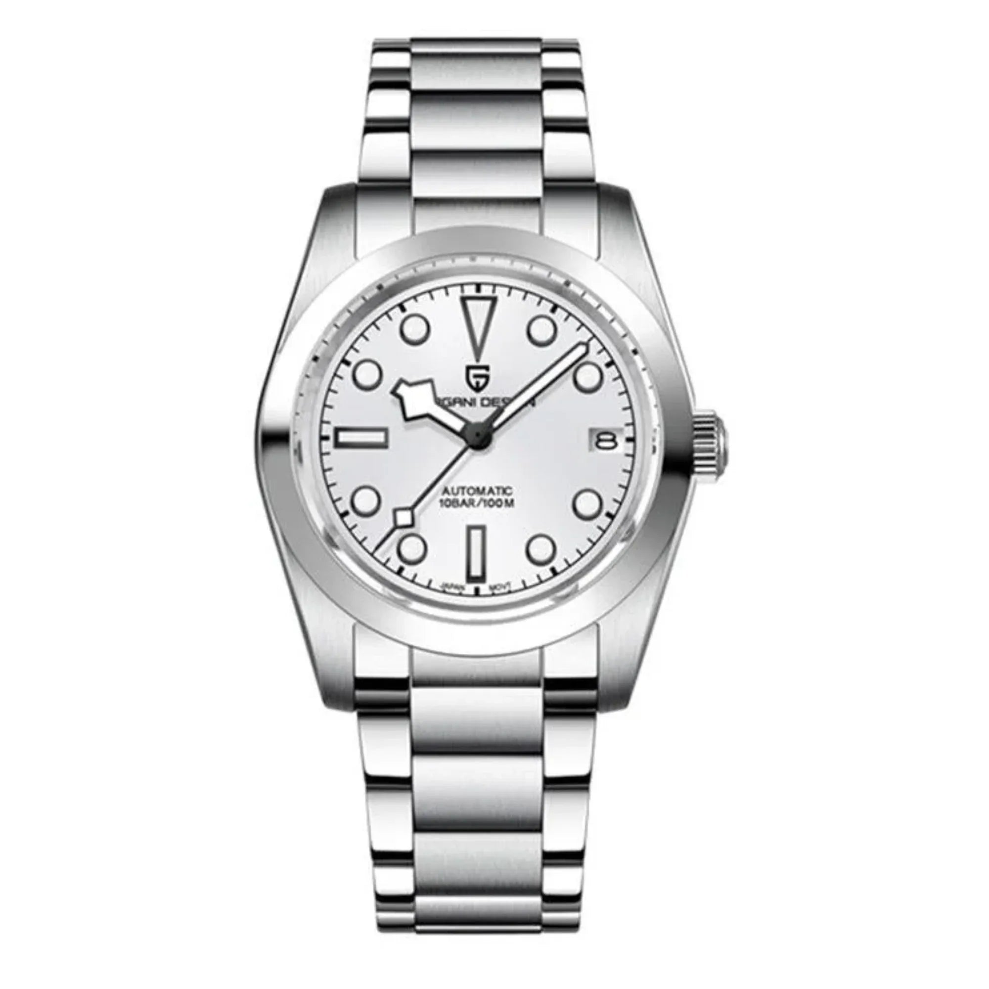 Pagani Design PD-1716 36MM Snowflake Hands with Seiko NH35 Automatic Movement - White Dial - DREAM WATCHES