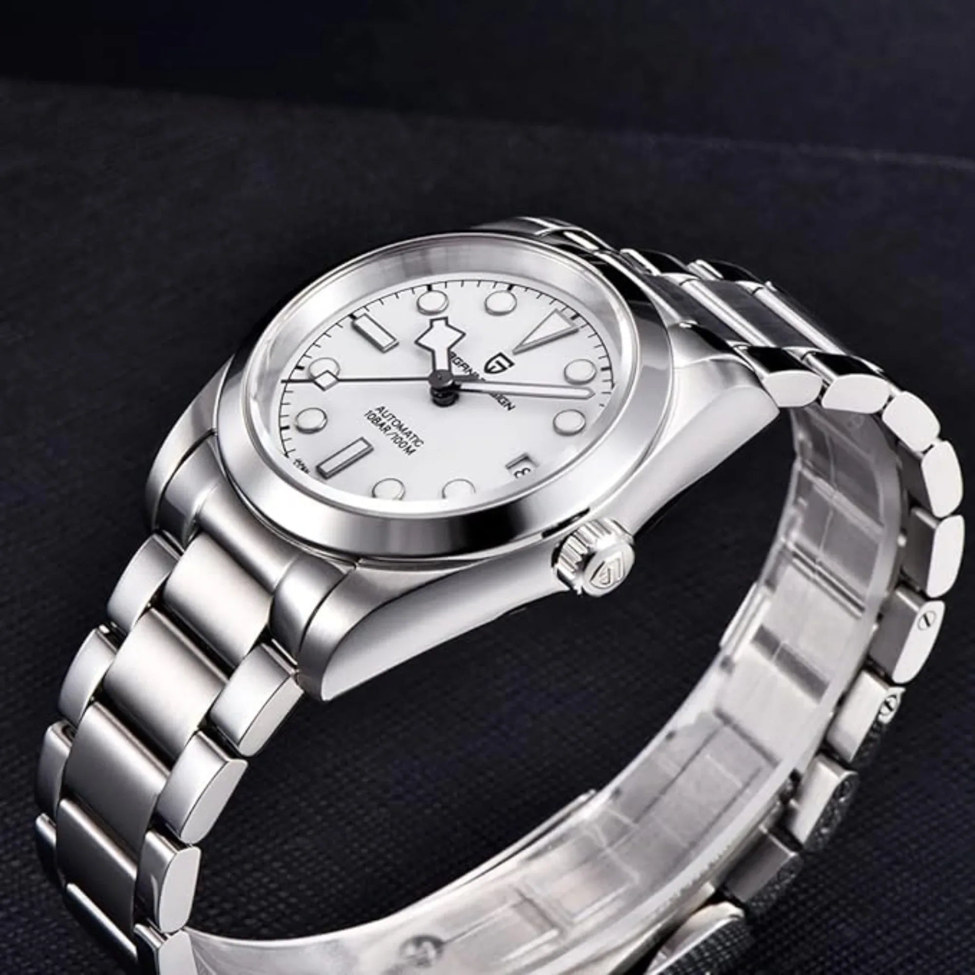 Pagani Design PD-1716 36MM Snowflake Hands with Seiko NH35 Automatic Movement - White Dial - DREAM WATCHES