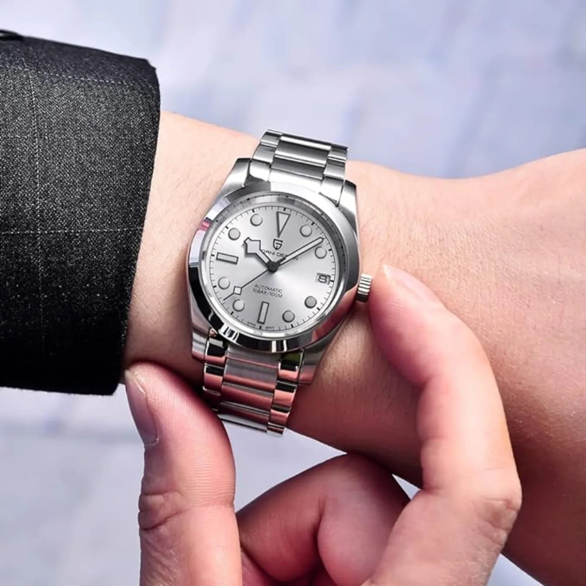 Pagani Design PD-1716 36MM Snowflake Hands with Seiko NH35 Automatic Movement - White Dial - DREAM WATCHES