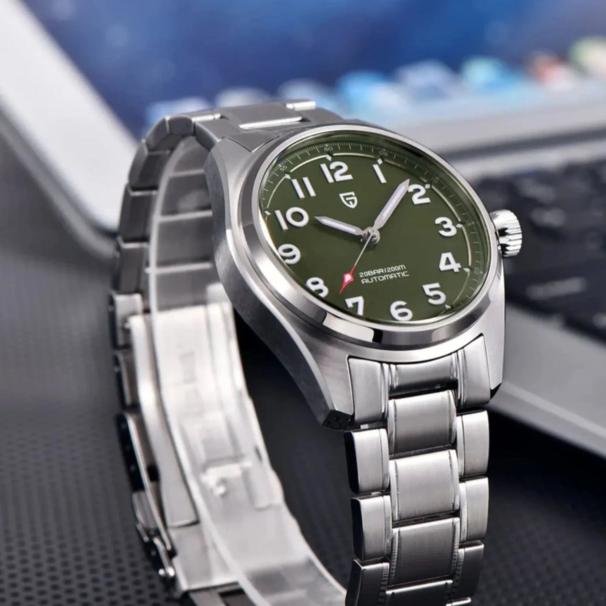 Pagani Design PD-1717 V2 Spirit Pilot 38MM 200M Waterproof Japan Automatic Mechanical Watch Sapphire Crystal Luminous Stainless Steel - DREAM WATCHES