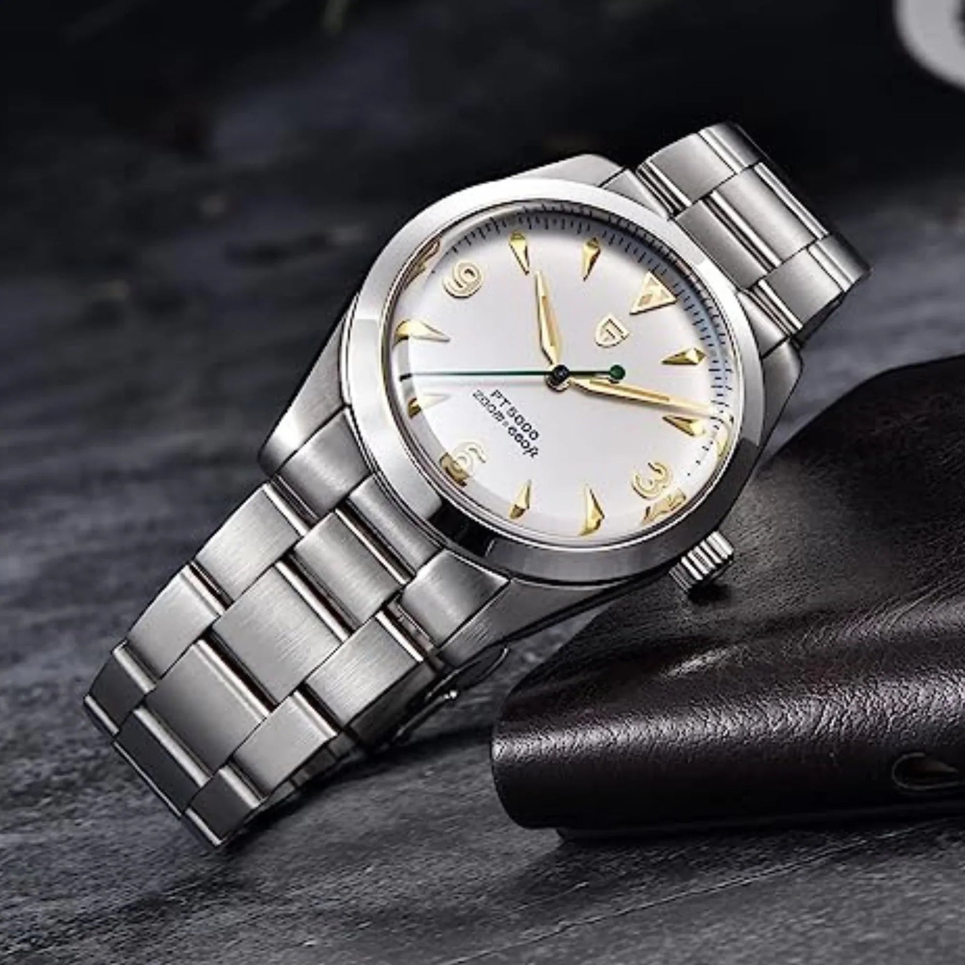 Pagani Design PD-1723 Air King 36 mm 200 m Waterproof PT5000 Automatic Mechanical Watch AR Sapphire crystal Luminous Stainless steel Business Watch - White - DREAM WATCHES