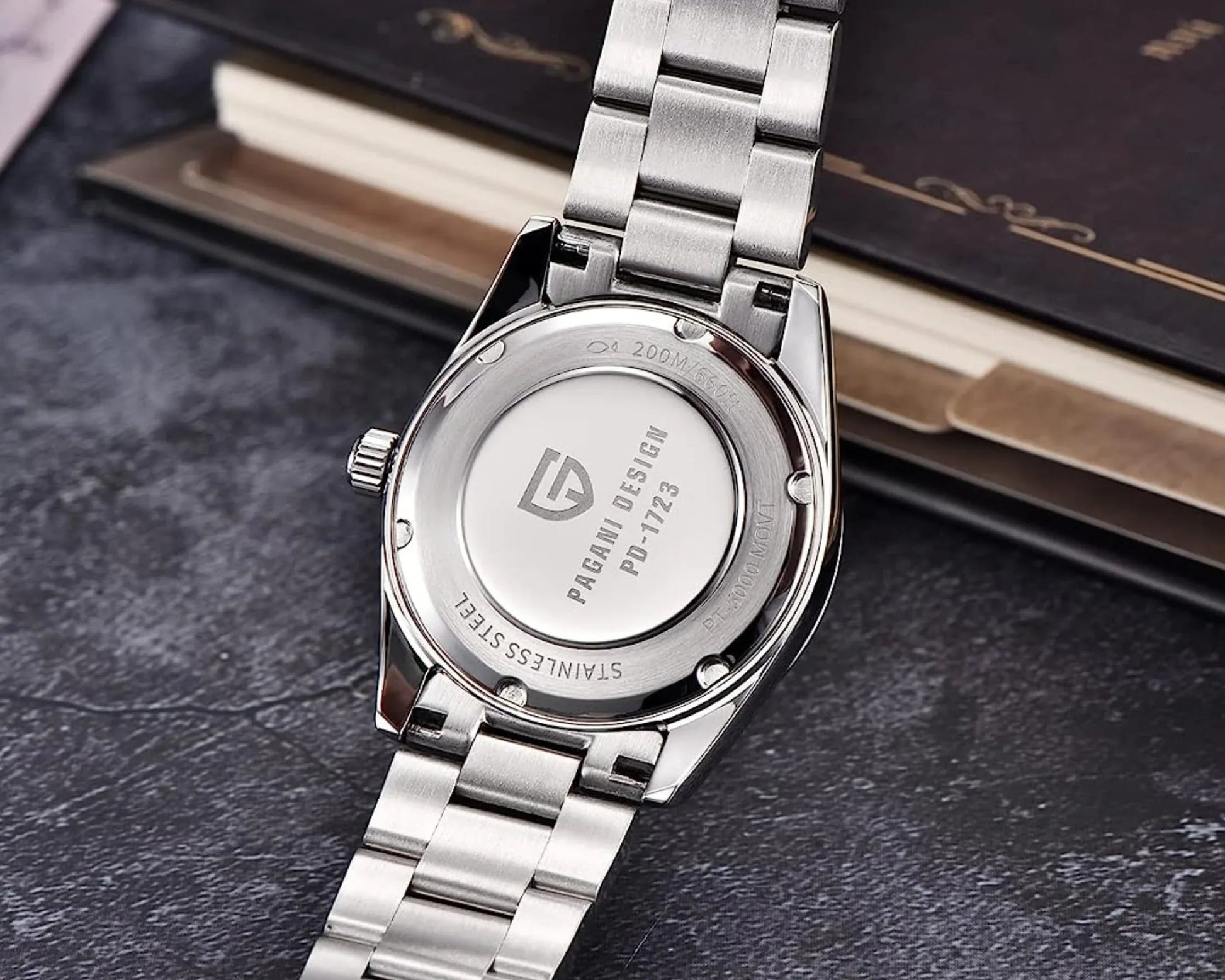 Pagani Design PD-1723 Air King 36 mm 200 m Waterproof PT5000 Automatic Mechanical Watch AR Sapphire crystal Luminous Stainless steel Business Watch - White - DREAM WATCHES