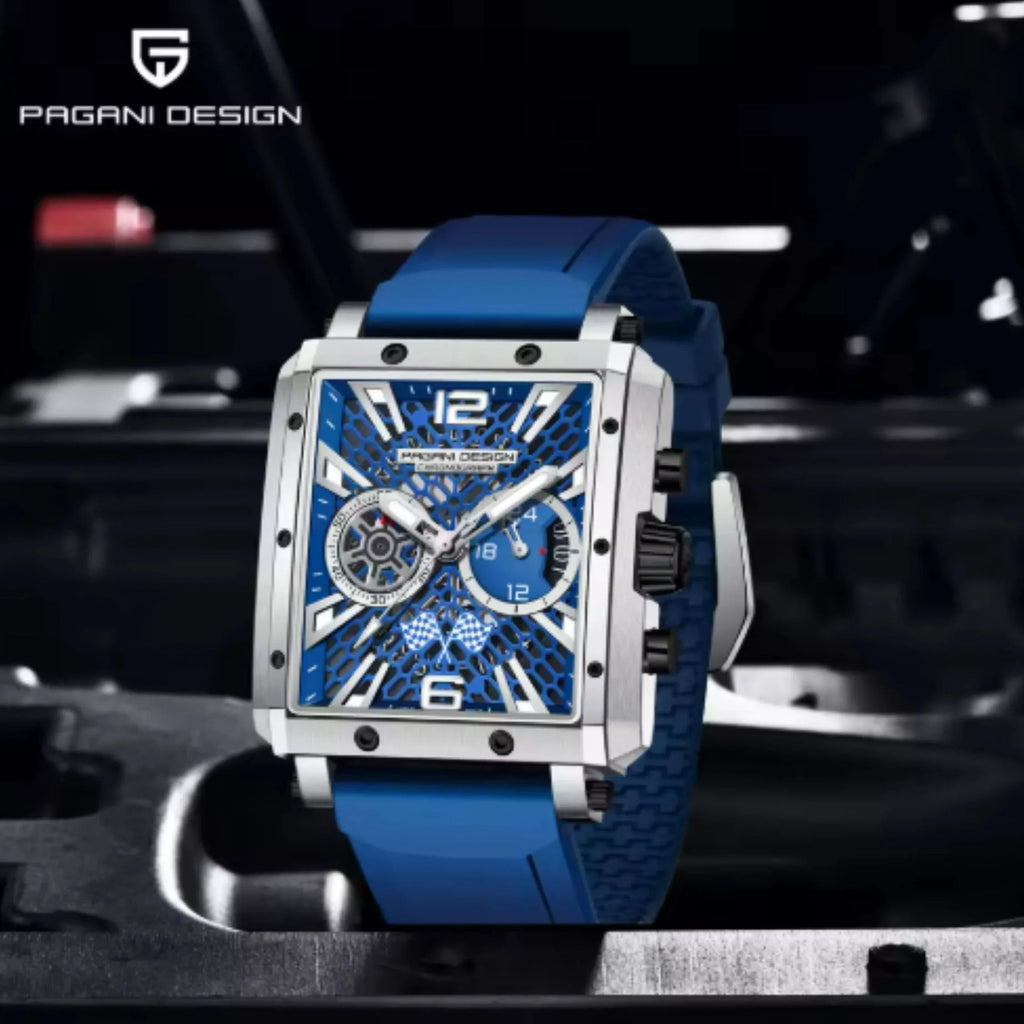 Pagani Design PD-1725 Racing Series Skeleton Design Men's 50M Waterproof Chronograph Japan VK64 Quartz Watch 40MM Sapphire Crystal Sports Watch - DREAM WATCHES