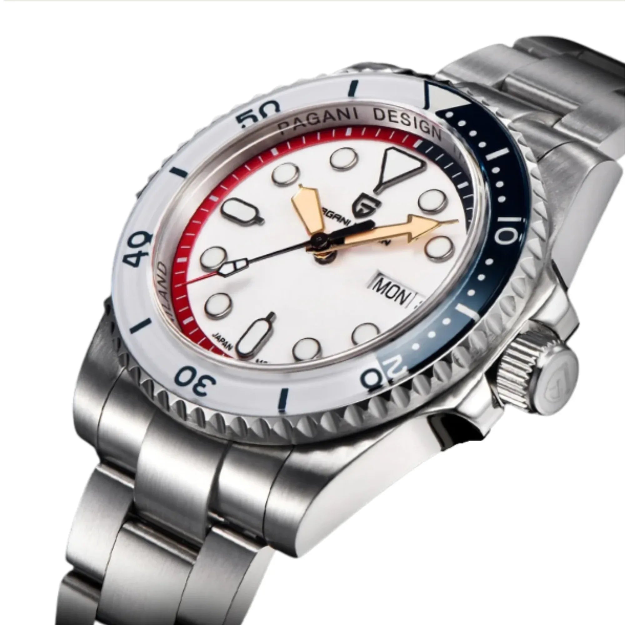 Pagani Design PD- 1726 Men's Automatic Watches Japan NH35 Movement Stainless Steel Band 200M Waterproof Sport Watch - DREAM WATCHES