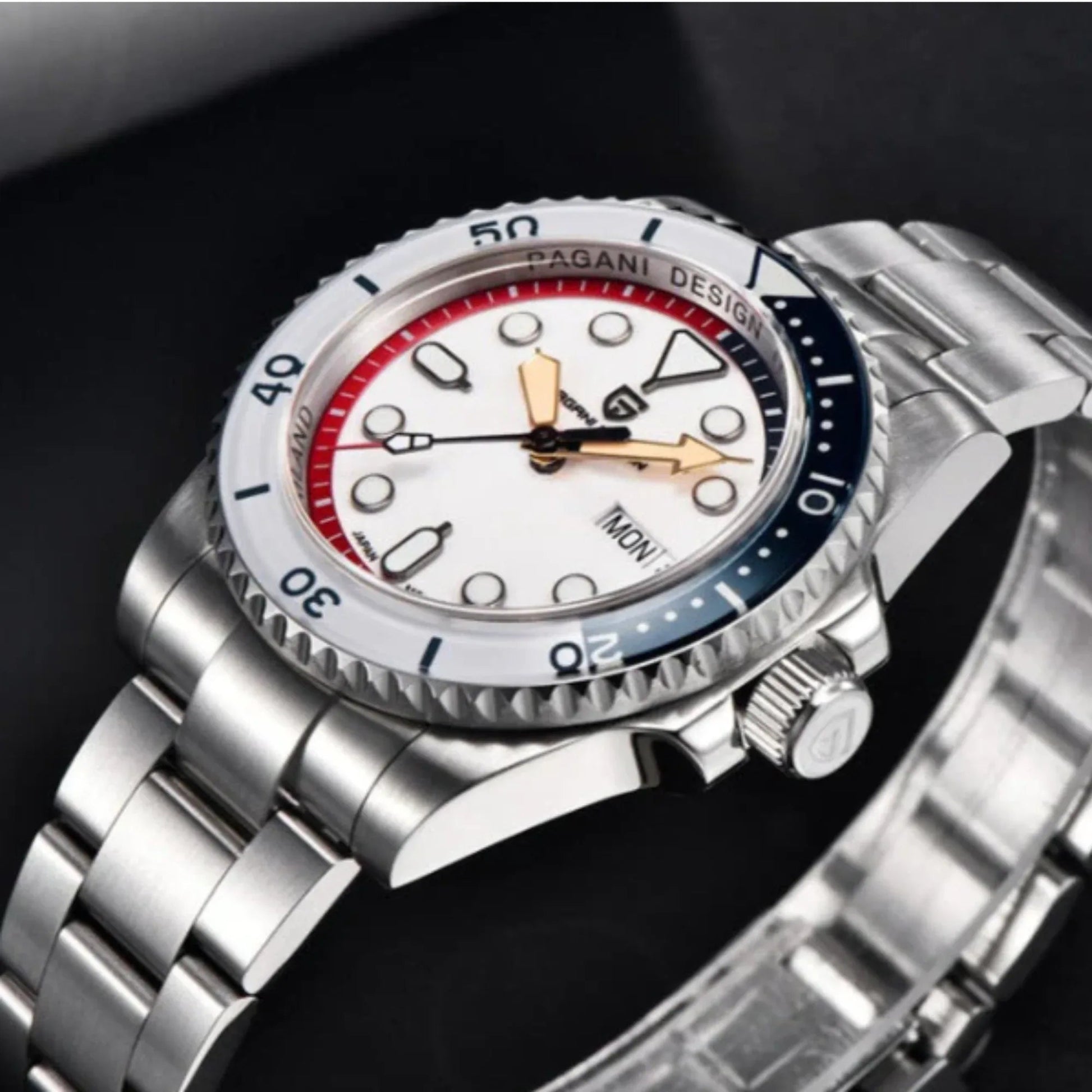Pagani Design PD- 1726 Men's Automatic Watches Japan NH35 Movement Stainless Steel Band 200M Waterproof Sport Watch - DREAM WATCHES