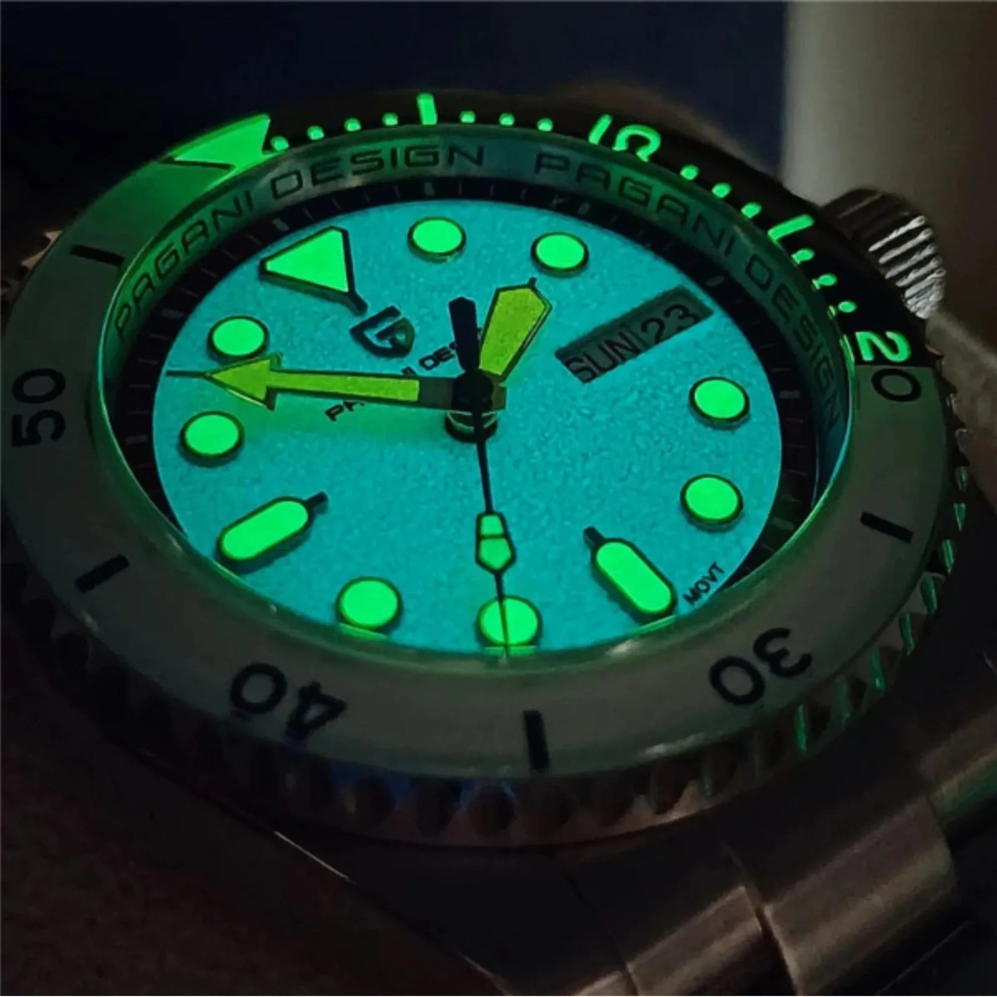 Pagani Design PD- 1726 Men's Automatic Watches Japan NH35 Movement Stainless Steel Band 200M Waterproof Sport Watch - DREAM WATCHES