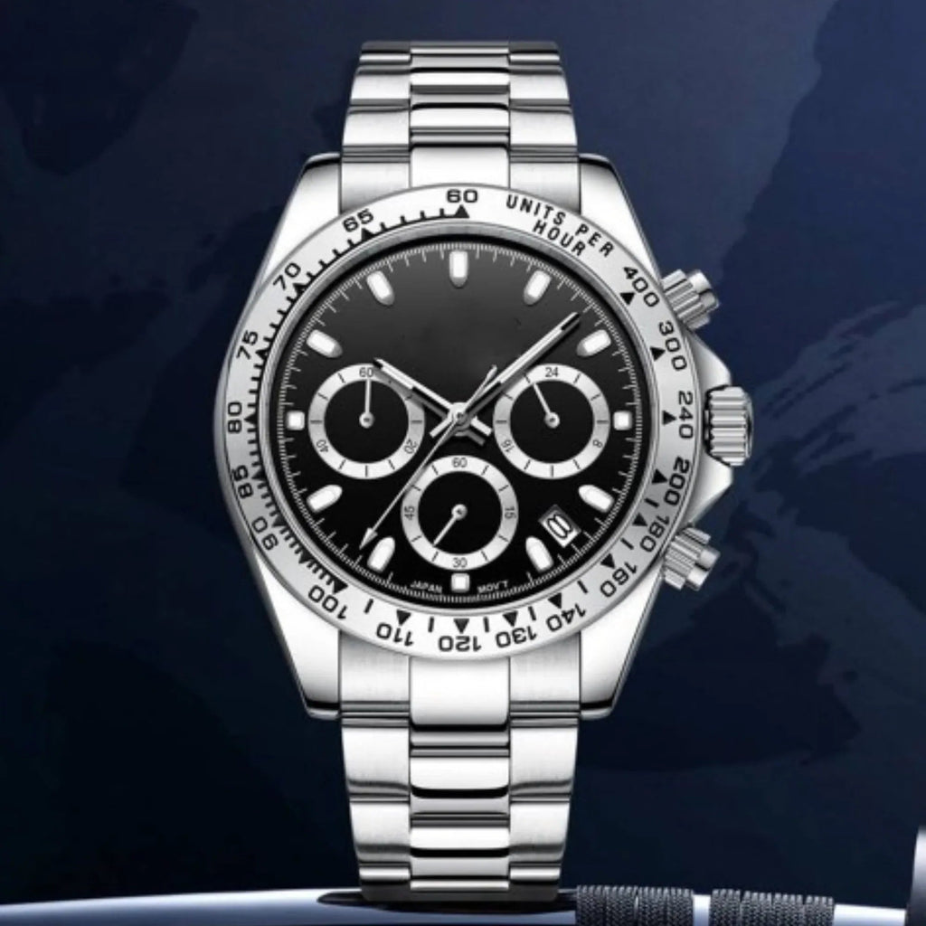 PAGANI DESIGN PD-1727 Men's Waterproof Chronograph Diver with sapphire crystal and Date functionality - Black Dial - DREAM WATCHES