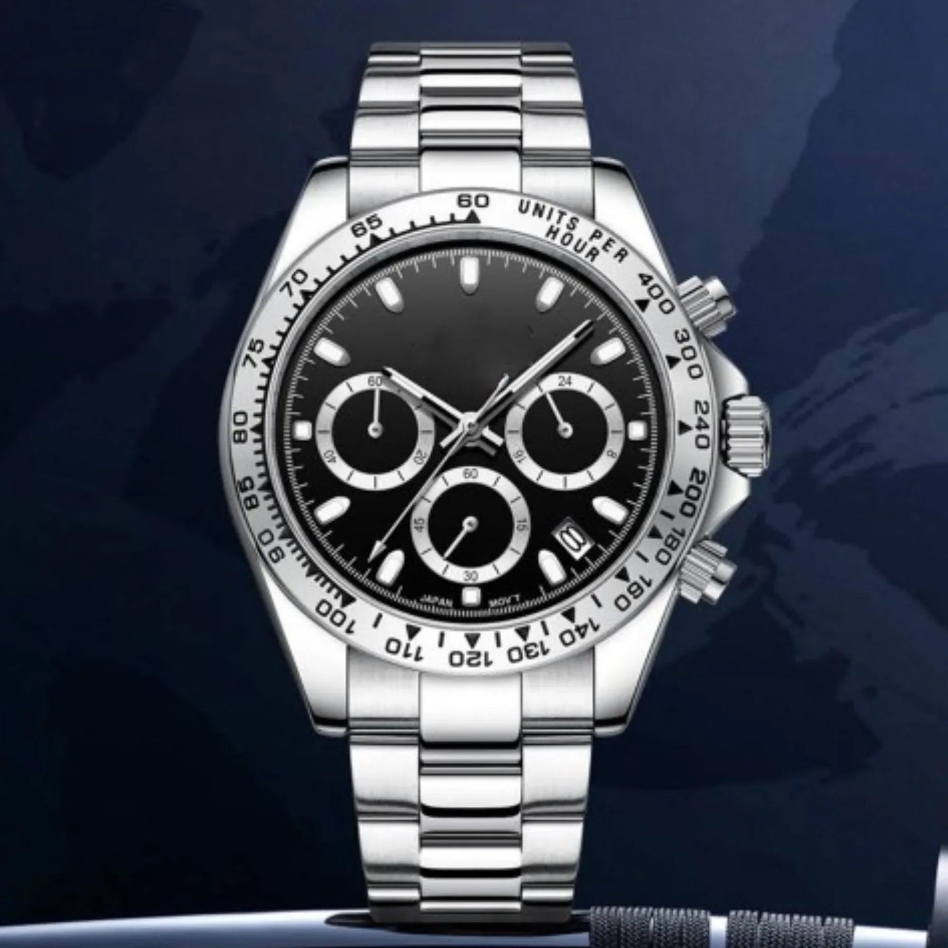 PAGANI DESIGN PD-1727 Men's Waterproof Chronograph Diver with sapphire crystal and Date functionality - Black Dial - DREAM WATCHES