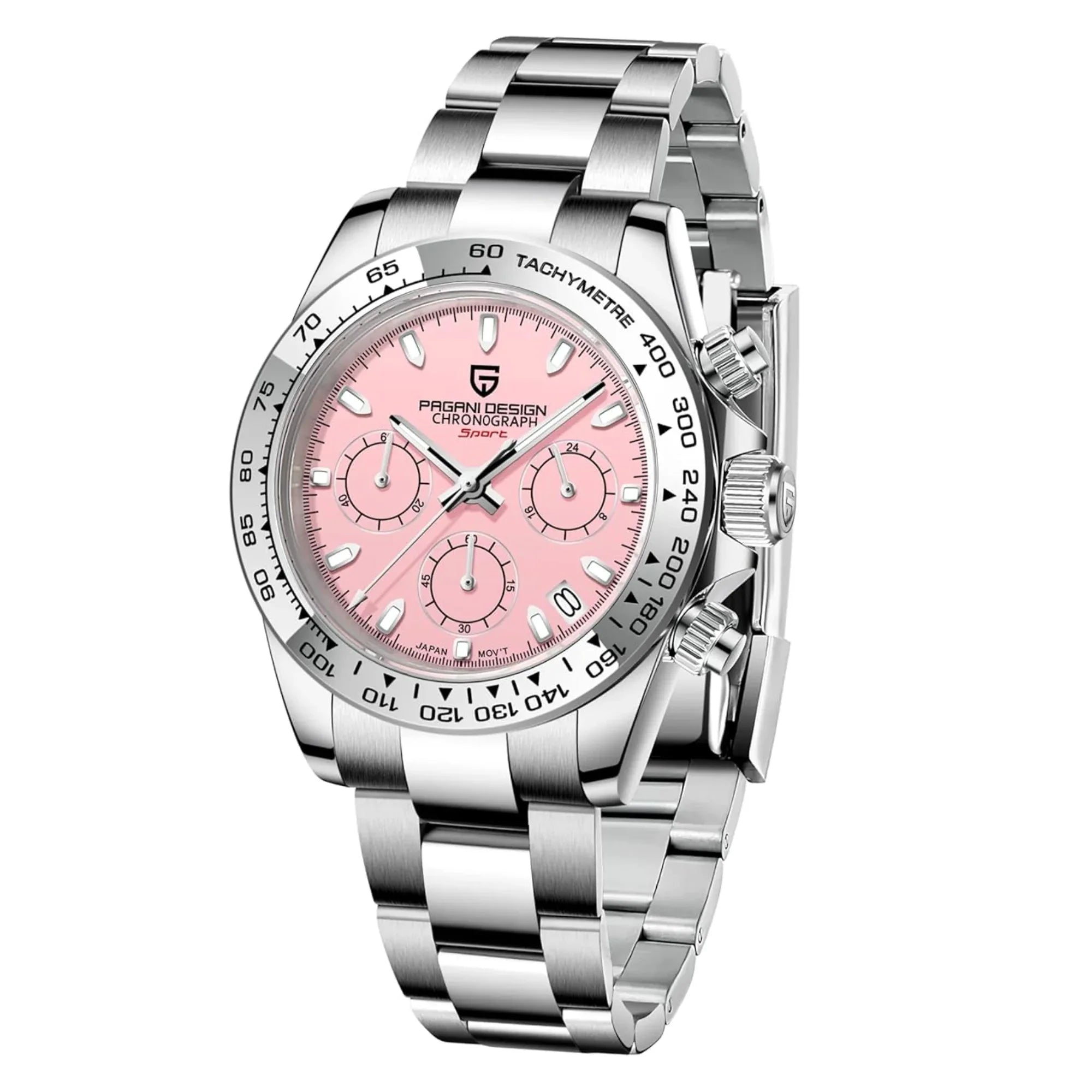 PAGANI DESIGN PD-1727 Men's Waterproof Chronograph Diver with sapphire crystal and Date functionality - Peach Dial - DREAM WATCHES