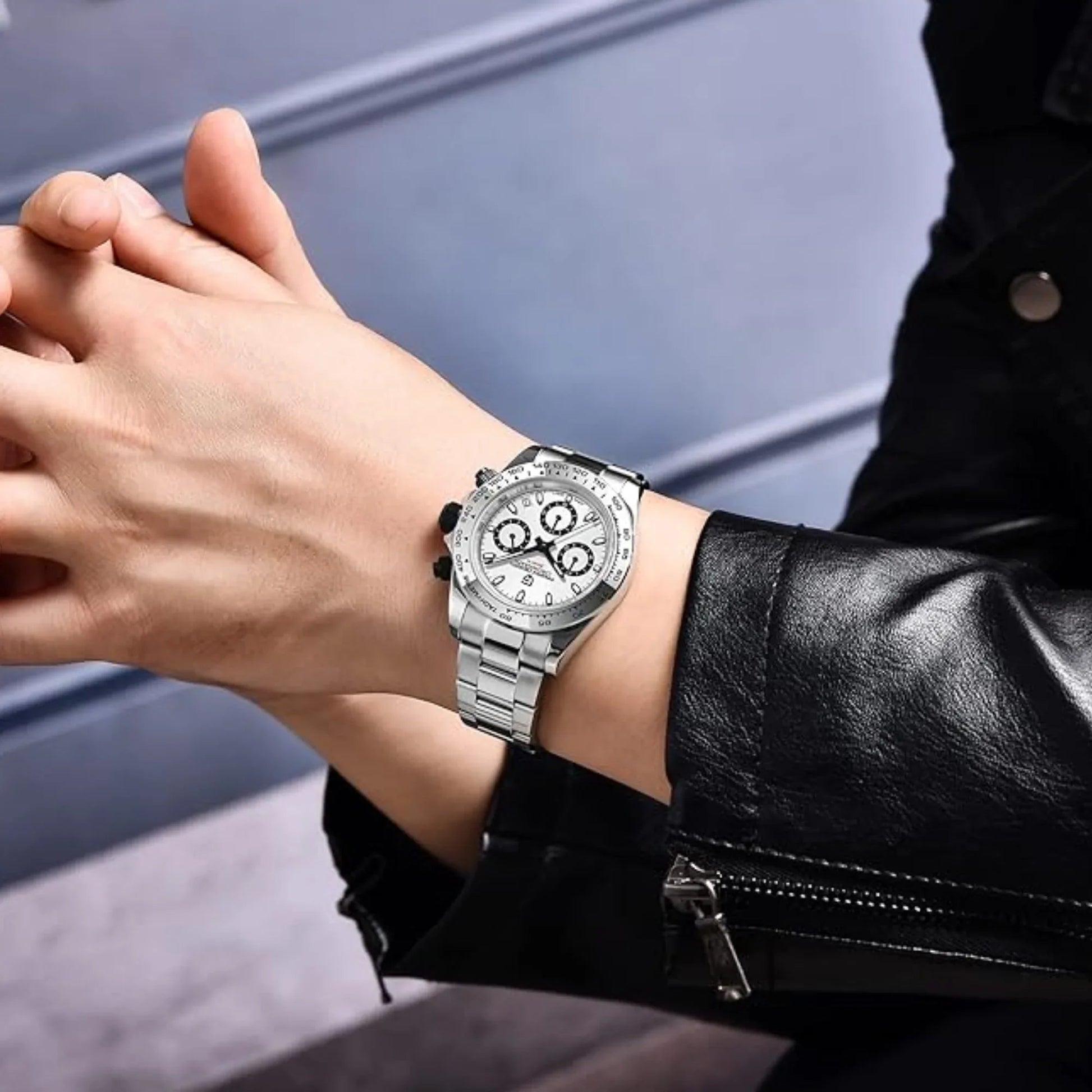 PAGANI DESIGN PD-1727 Men's Waterproof Chronograph Diver with sapphire crystal and Date functionality - WhiteDial - DREAM WATCHES