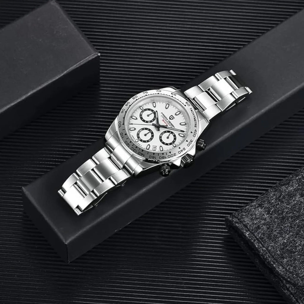 PAGANI DESIGN PD-1727 Men's Waterproof Chronograph Diver with sapphire crystal and Date functionality - WhiteDial - DREAM WATCHES