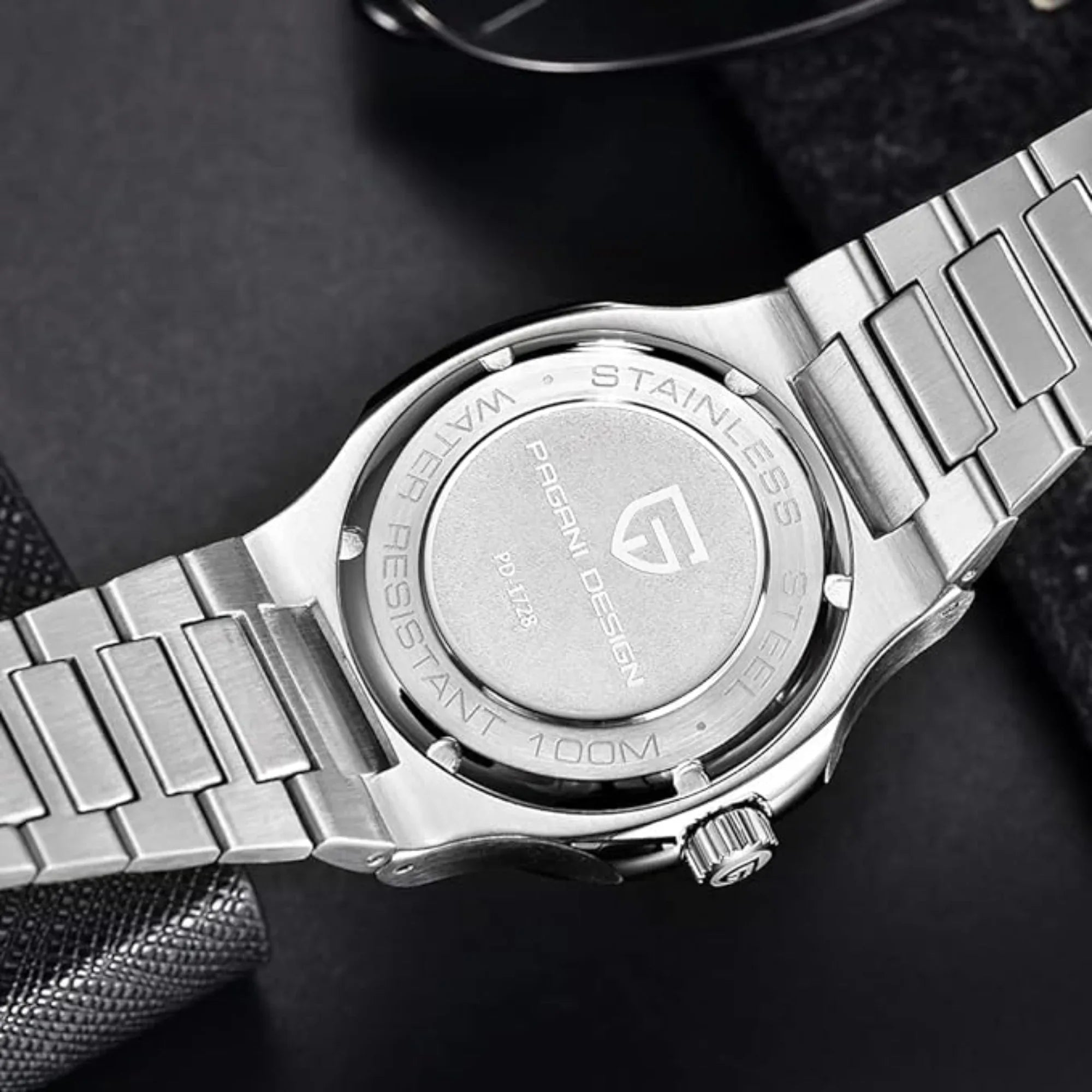 Pagani Design PD-1728 Nautilus Homage Automatic Movement (ST6) | Stainless Steel Dial Men's 40MM Watch | White Dial - DREAM WATCHES