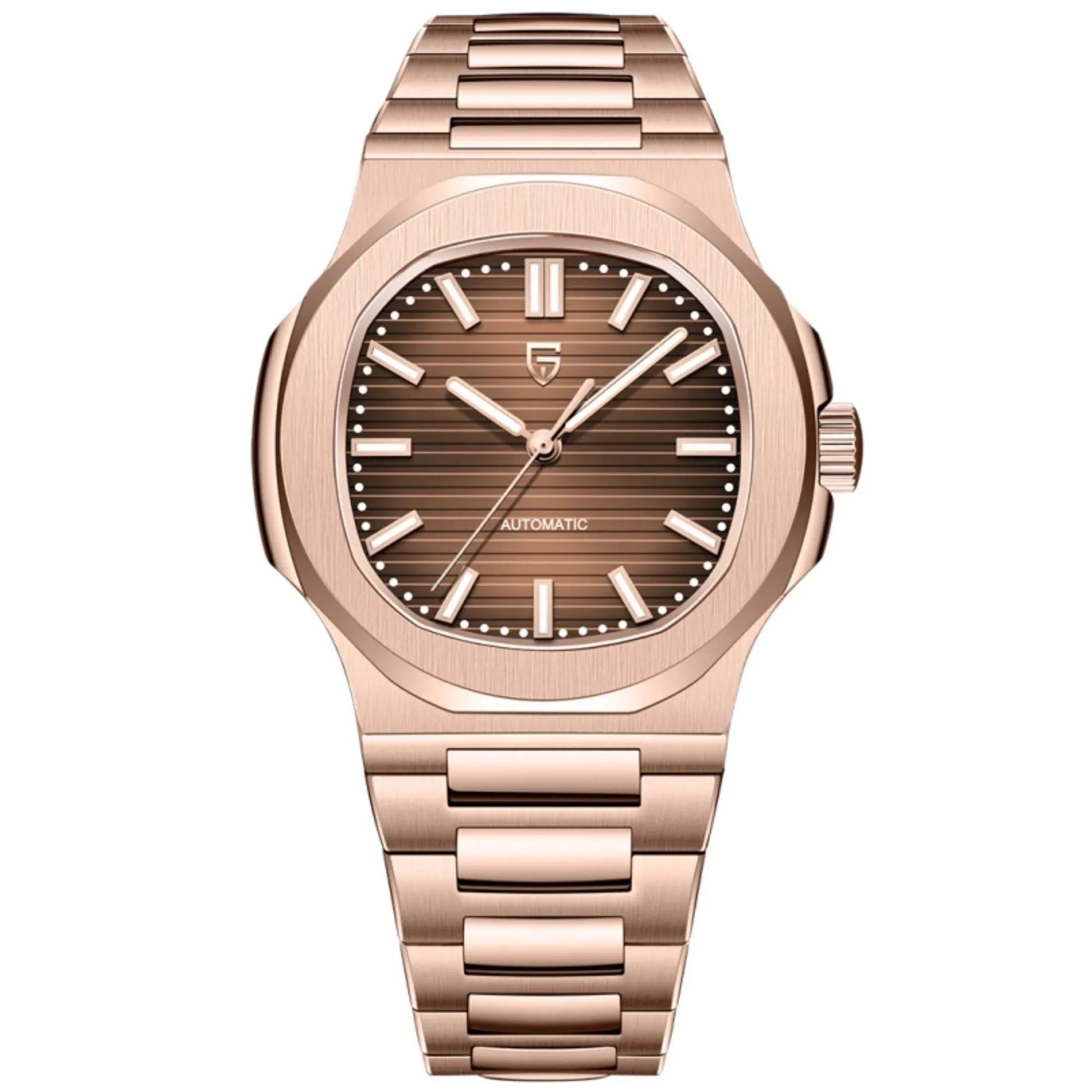 PAGANI DESIGN PD-1728 Rose Gold Men's Automatic Watches 40mm Luxury Stainless Steel Casual Waterproof Wrist Watches Sapphire Dial Glas - DREAM WATCHES