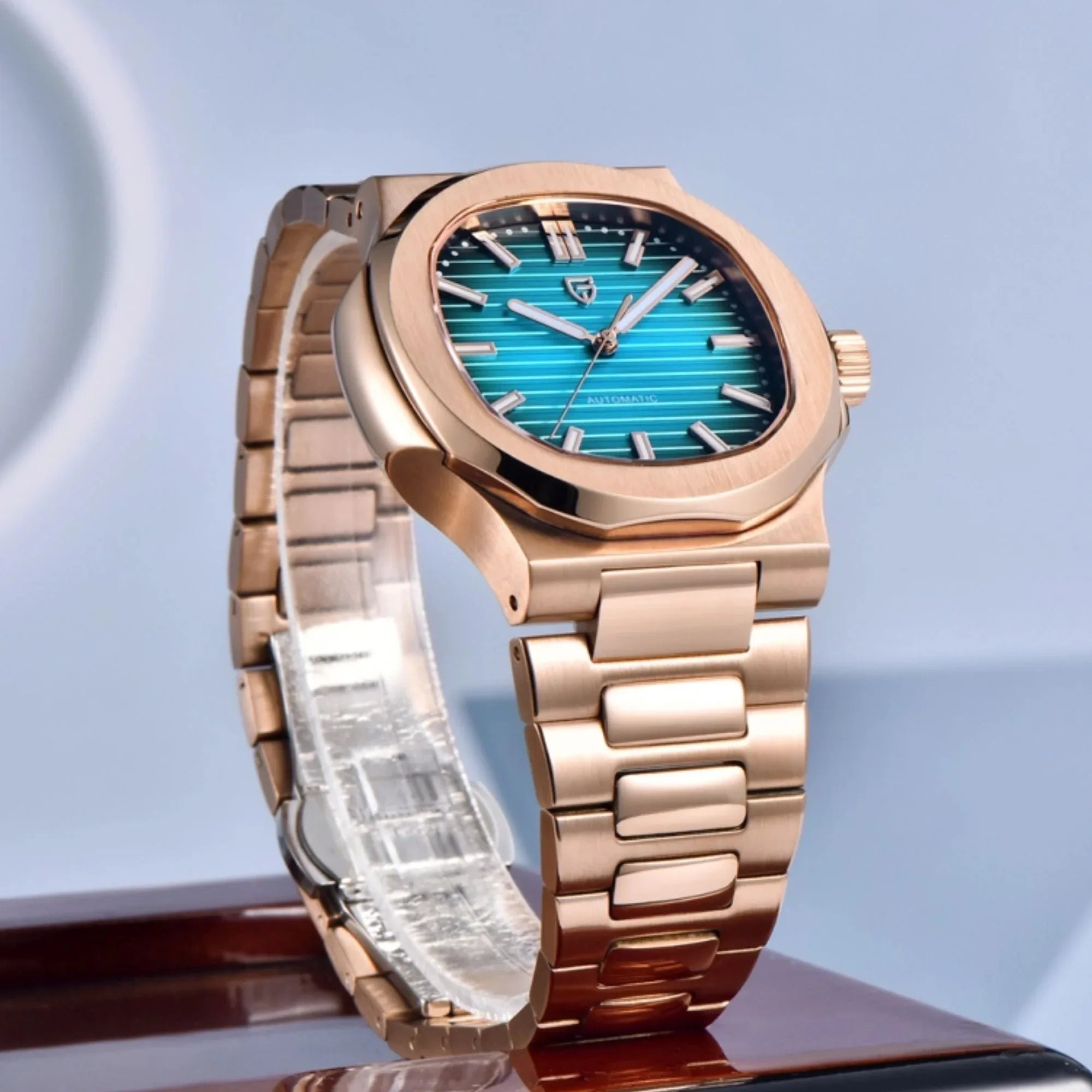 PAGANI DESIGN PD-1728 Rose Gold Men's Automatic Watches 40mm Luxury Stainless Steel Casual Waterproof Wrist Watches Sapphire Dial Glass - DREAM WATCHES