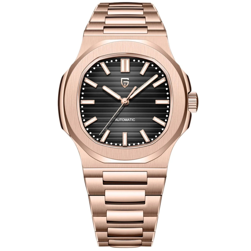 PAGANI DESIGN PD-1728 Rose Gold Men's Automatic Watches 40mm Luxury Stainless Steel Casual Waterproof Wrist Watches Sapphire Dial Glass - DREAM WATCHES