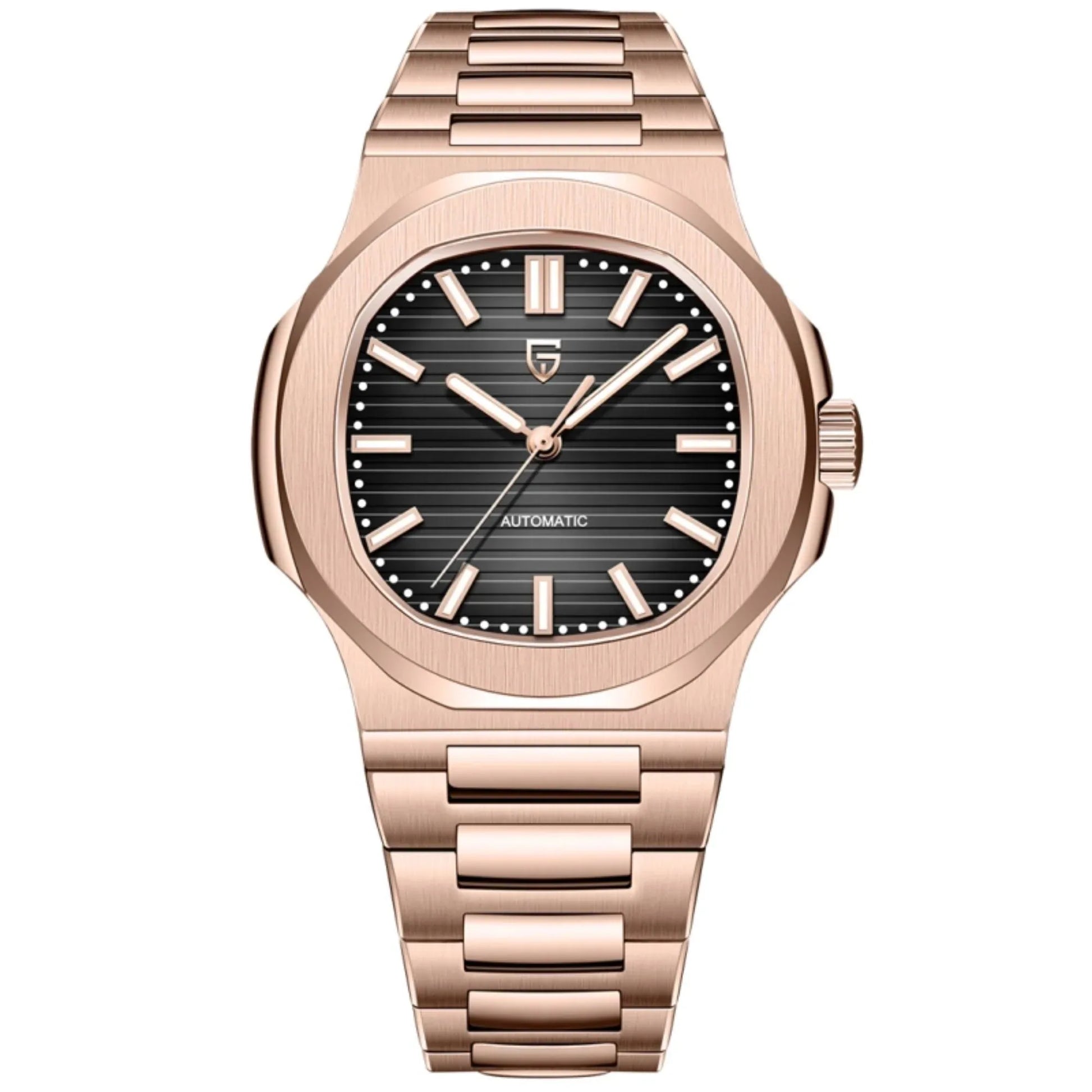 PAGANI DESIGN PD-1728 Rose Gold Men's Automatic Watches 40mm Luxury Stainless Steel Casual Waterproof Wrist Watches Sapphire Dial Glass - DREAM WATCHES