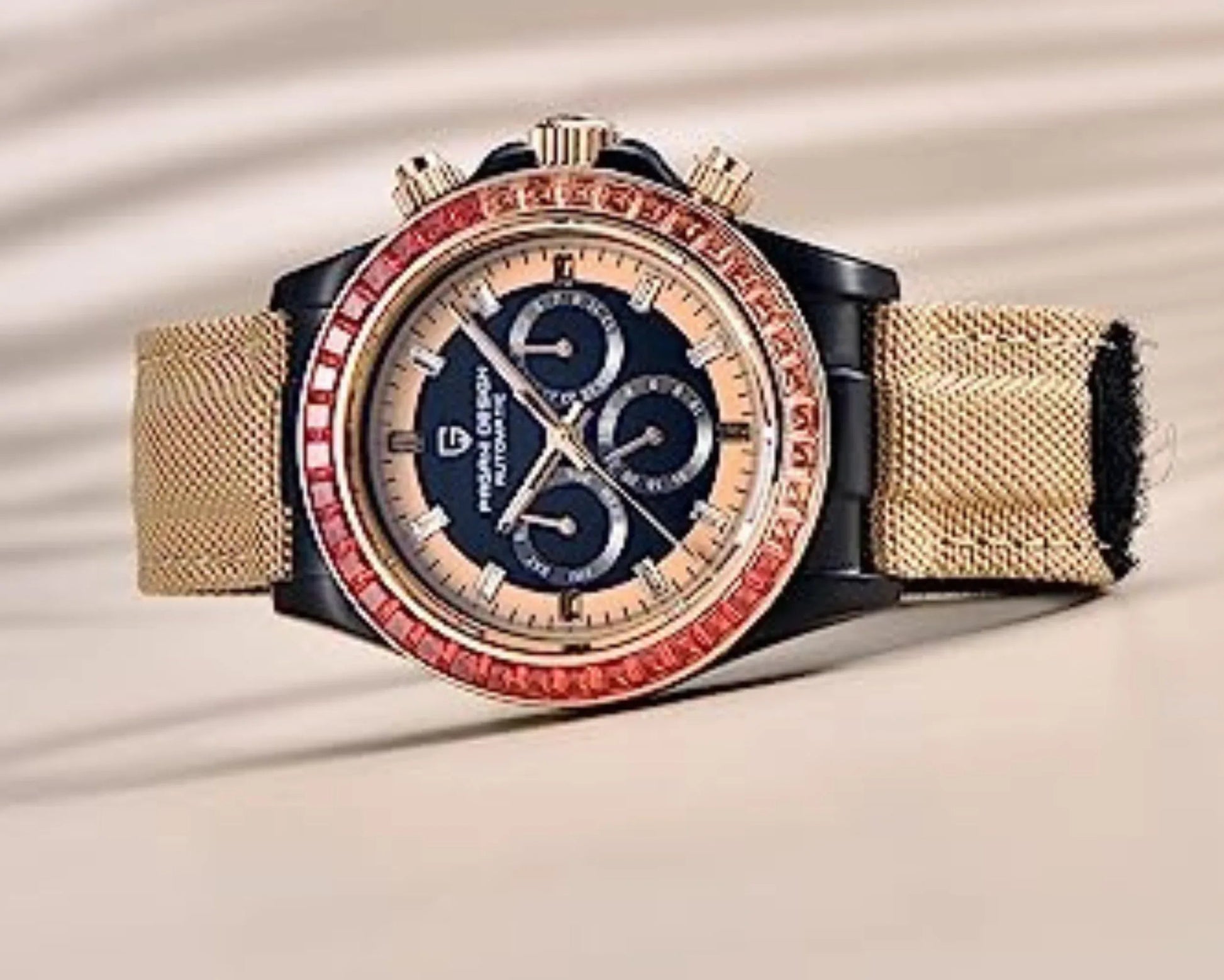 Pagani Design PD-1732 Watches for Men Luxury Automatic Mechanical Watch 40mm Rainbow Bezel Casual Fashion Sport Chronograph Wristwatches Waterproof 200M - Brown - DREAM WATCHES