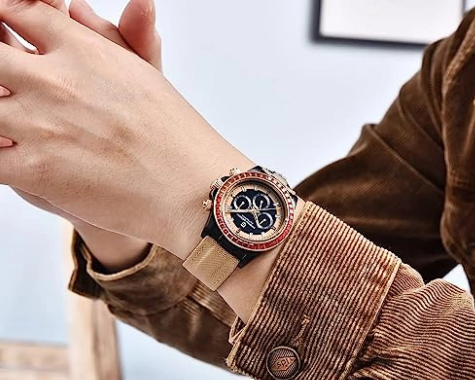 Pagani Design PD-1732 Watches for Men Luxury Automatic Mechanical Watch 40mm Rainbow Bezel Casual Fashion Sport Chronograph Wristwatches Waterproof 200M - Brown - DREAM WATCHES