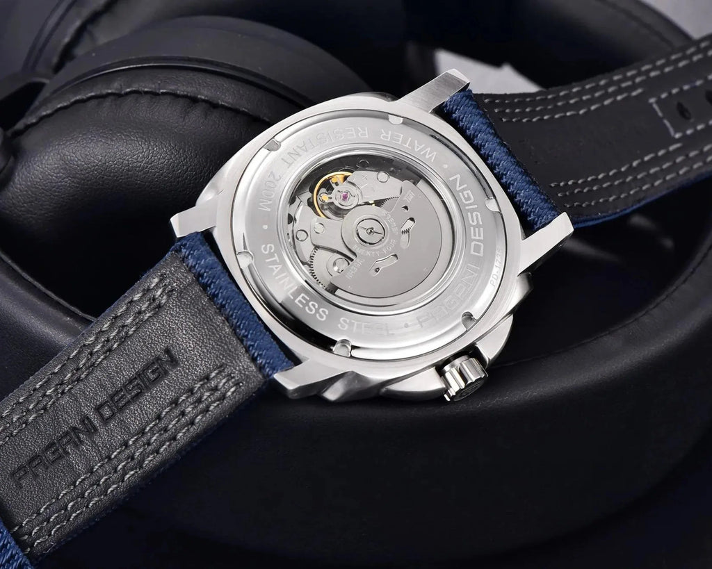 Pagani Design PD-1736 Mechanical Automatic Stainless Steel Men's 43MM Watch (Blue Dial) - DREAM WATCHES