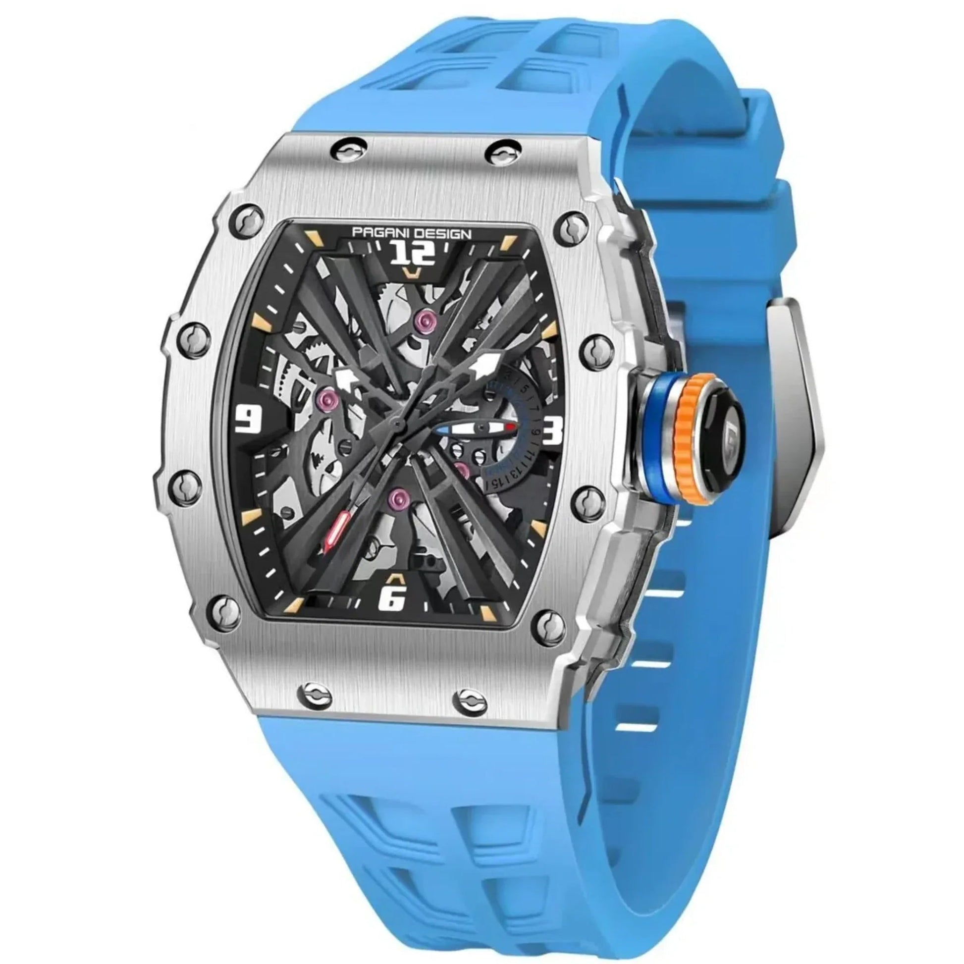 PAGANI DESIGN PD-1738 Waterproof Stainless Steel Skeleton Wristwatch Sport Chronograph Watch for Men - VH65 Movement - DREAM WATCHES