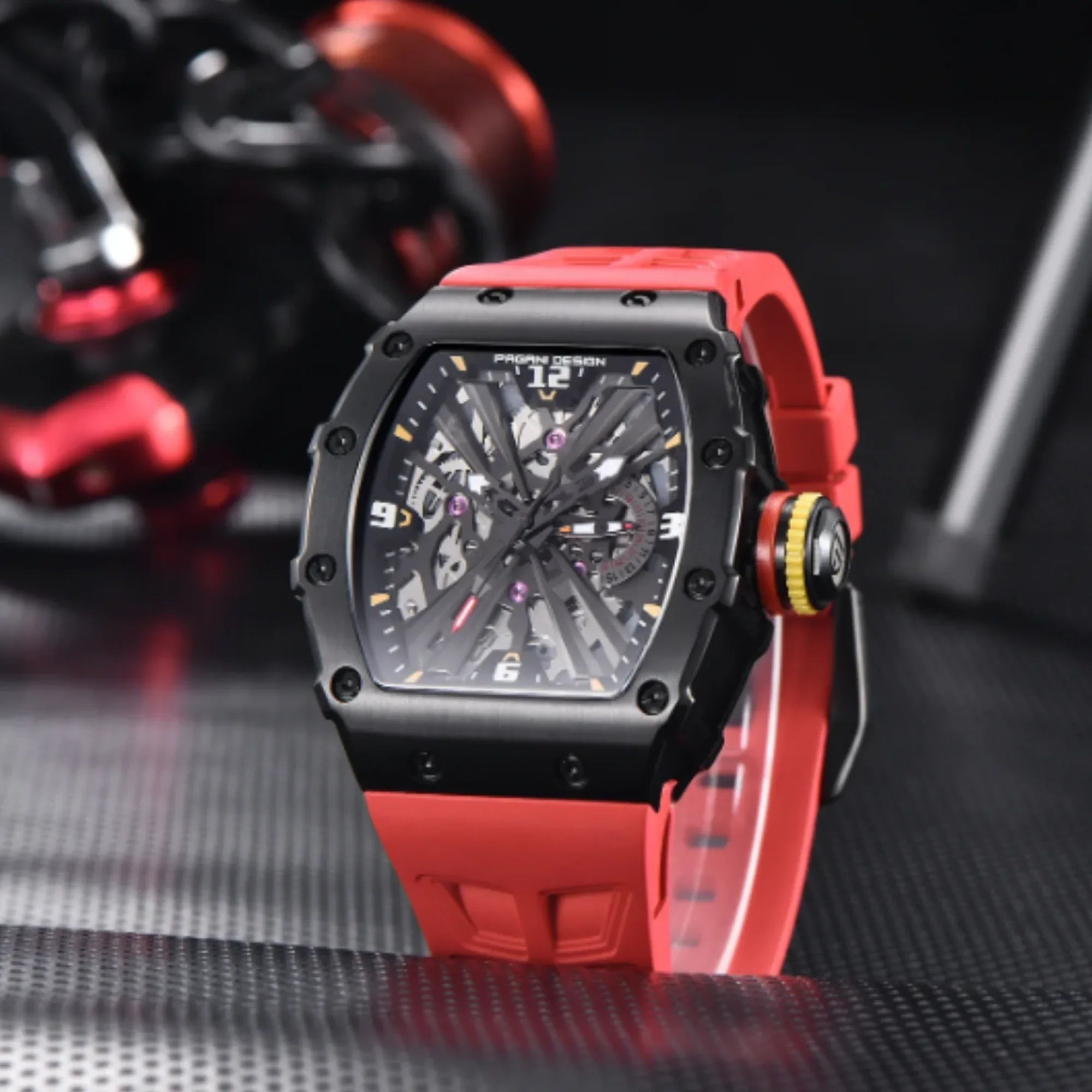 PAGANI DESIGN PD-1738 Waterproof Stainless Steel Skeleton Wristwatch Sport Chronograph Watch for Men - VH65 Movement - DREAM WATCHES