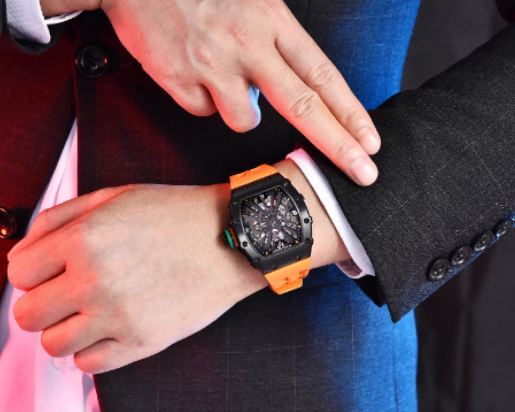 PAGANI DESIGN PD-1738 Waterproof Stainless Steel Skeleton Wristwatch Sport Chronograph Watch for Men - VH65 Movement - DREAM WATCHES