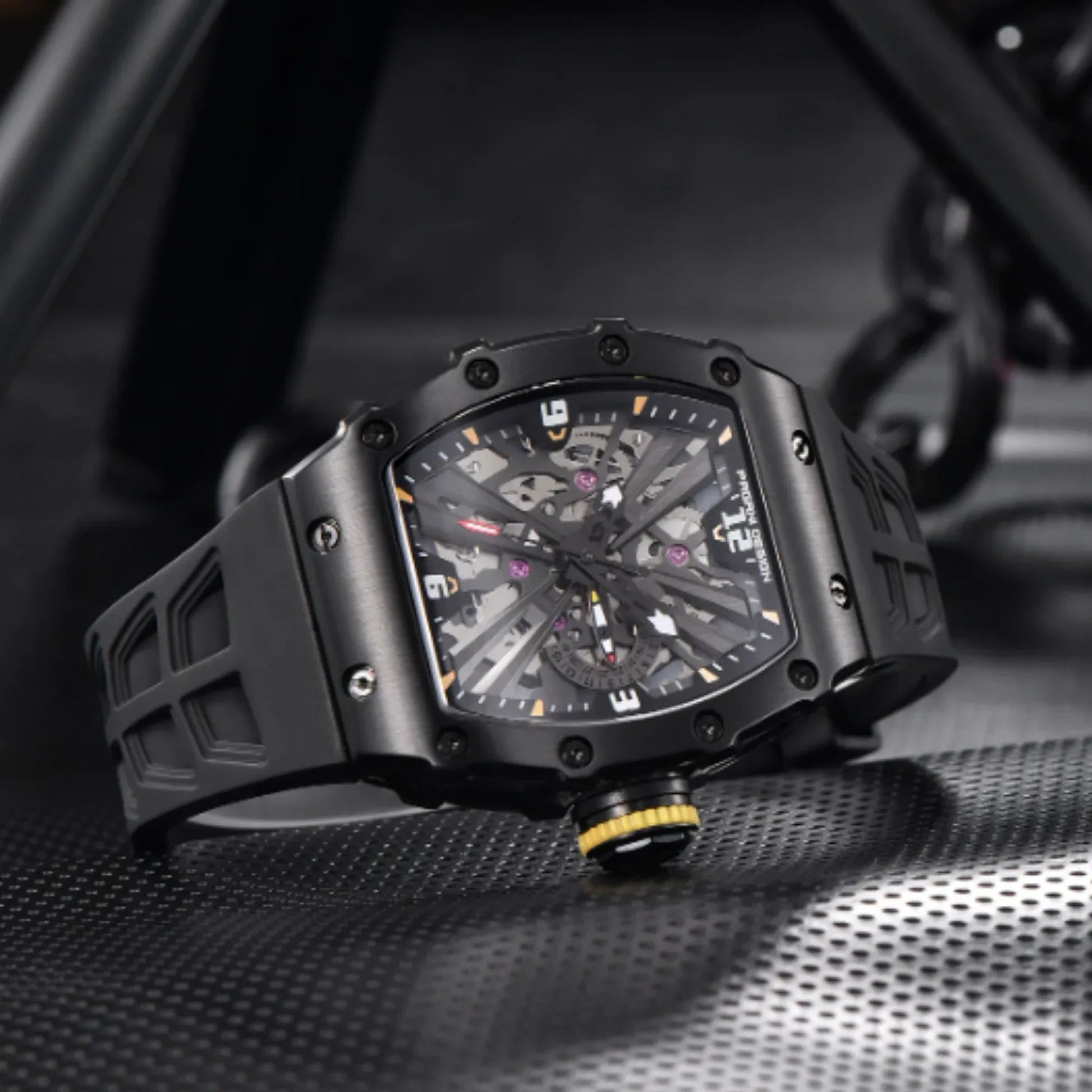 PAGANI DESIGN PD-1738 Waterproof Stainless Steel Skeleton Wristwatch Sport Chronograph Watch for Men - VH65 Movement - DREAM WATCHES