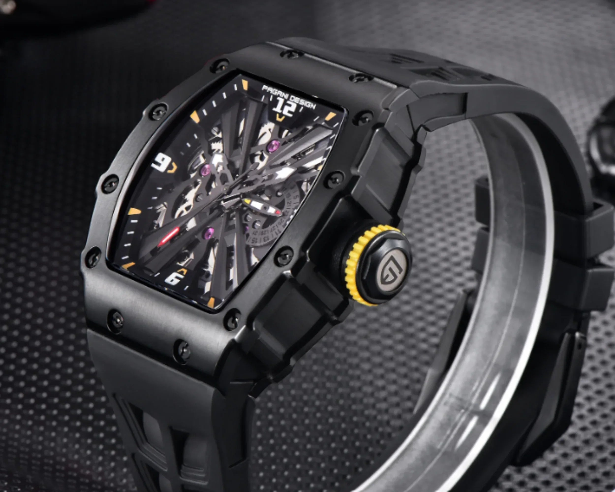 PAGANI DESIGN PD-1738 Waterproof Stainless Steel Skeleton Wristwatch Sport Chronograph Watch for Men - VH65 Movement - DREAM WATCHES