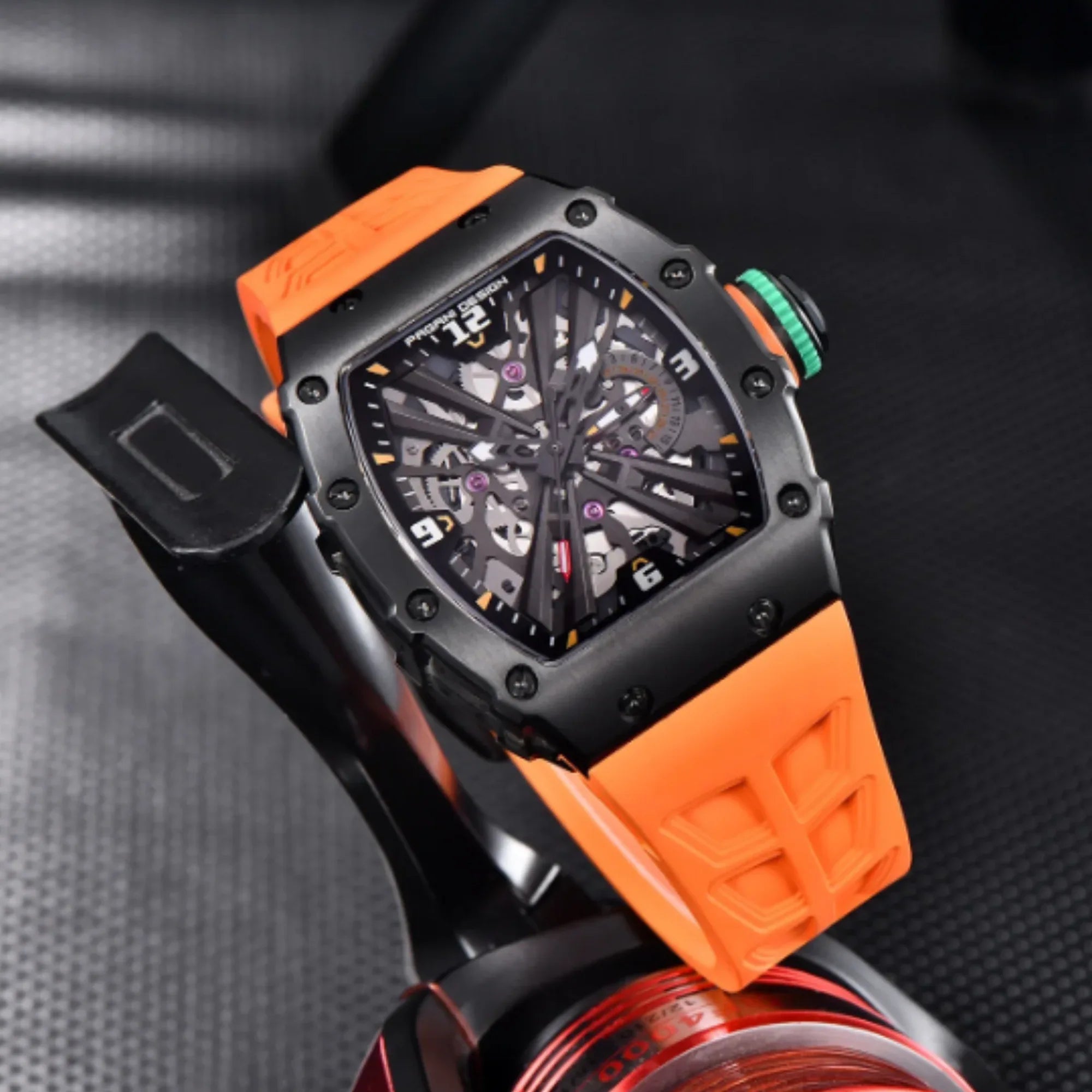PAGANI DESIGN PD-1738 Waterproof Stainless Steel Skeleton Wristwatch Sport Chronograph Watch for Men - VH65 Movement - DREAM WATCHES