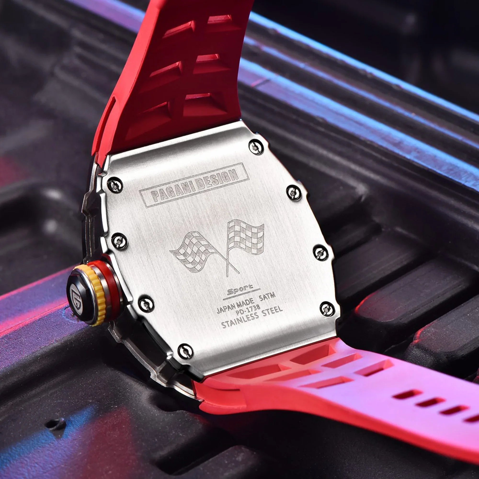 PAGANI DESIGN PD-1738 Waterproof Stainless Steel Skeleton Wristwatch Sport Chronograph Watch for Men - VH65 Movement - DREAM WATCHES