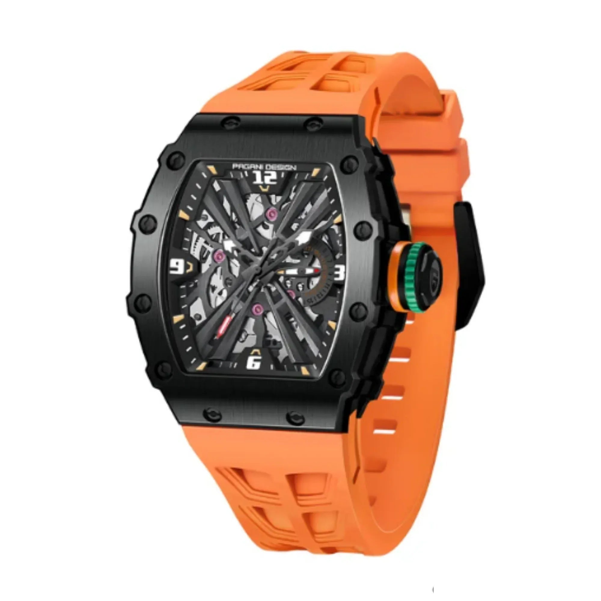 PAGANI DESIGN PD-1738 Waterproof Stainless Steel Skeleton Wristwatch Sport Chronograph Watch for Men - VH65 Movement - DREAM WATCHES