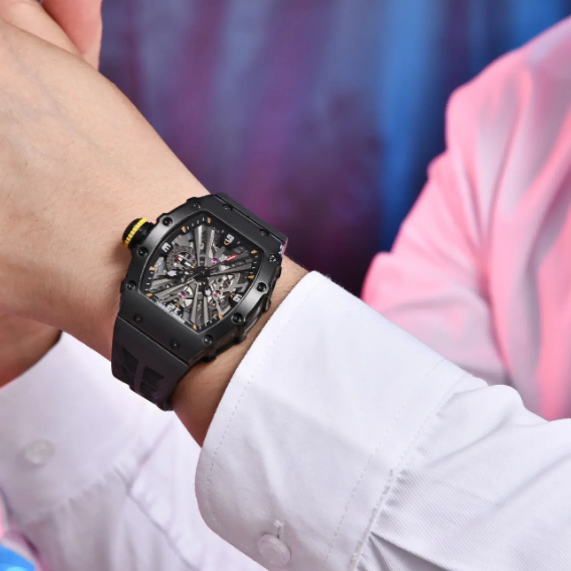 PAGANI DESIGN PD-1738 Waterproof Stainless Steel Skeleton Wristwatch Sport Chronograph Watch for Men - VH65 Movement - DREAM WATCHES