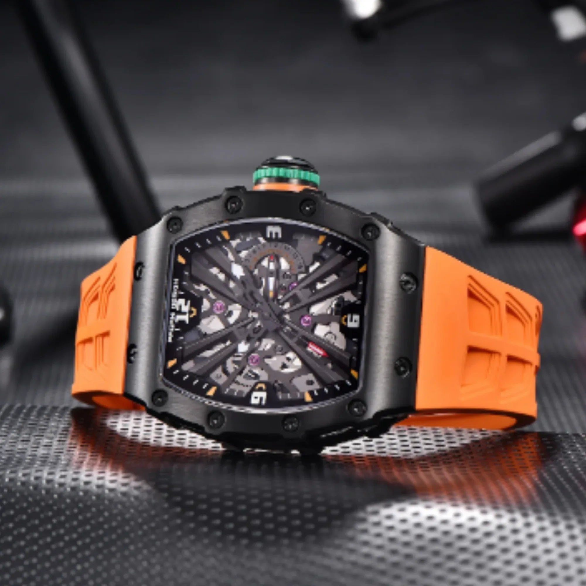 PAGANI DESIGN PD-1738 Waterproof Stainless Steel Skeleton Wristwatch Sport Chronograph Watch for Men - VH65 Movement - DREAM WATCHES