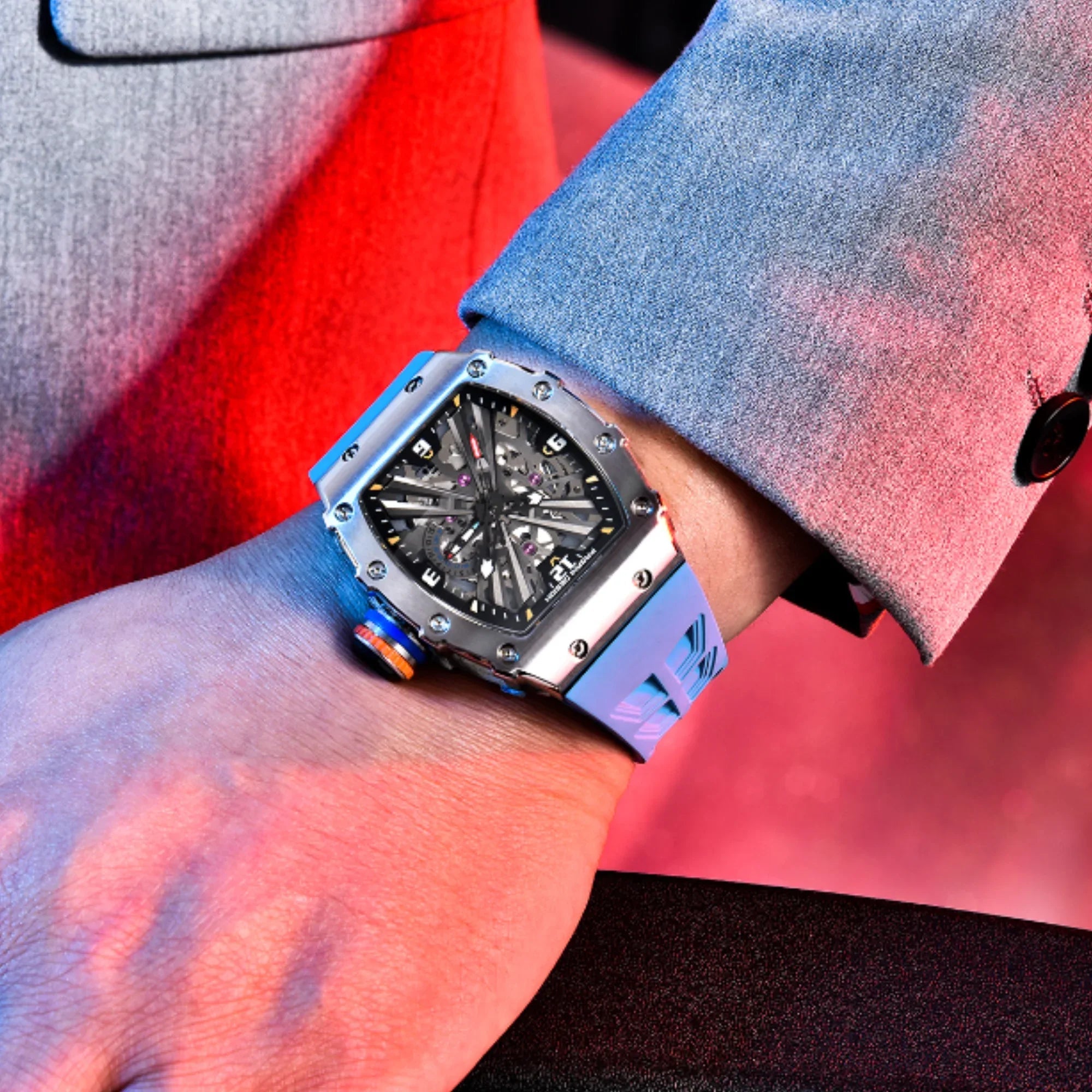 PAGANI DESIGN PD-1738 Waterproof Stainless Steel Skeleton Wristwatch Sport Chronograph Watch for Men - VH65 Movement - DREAM WATCHES