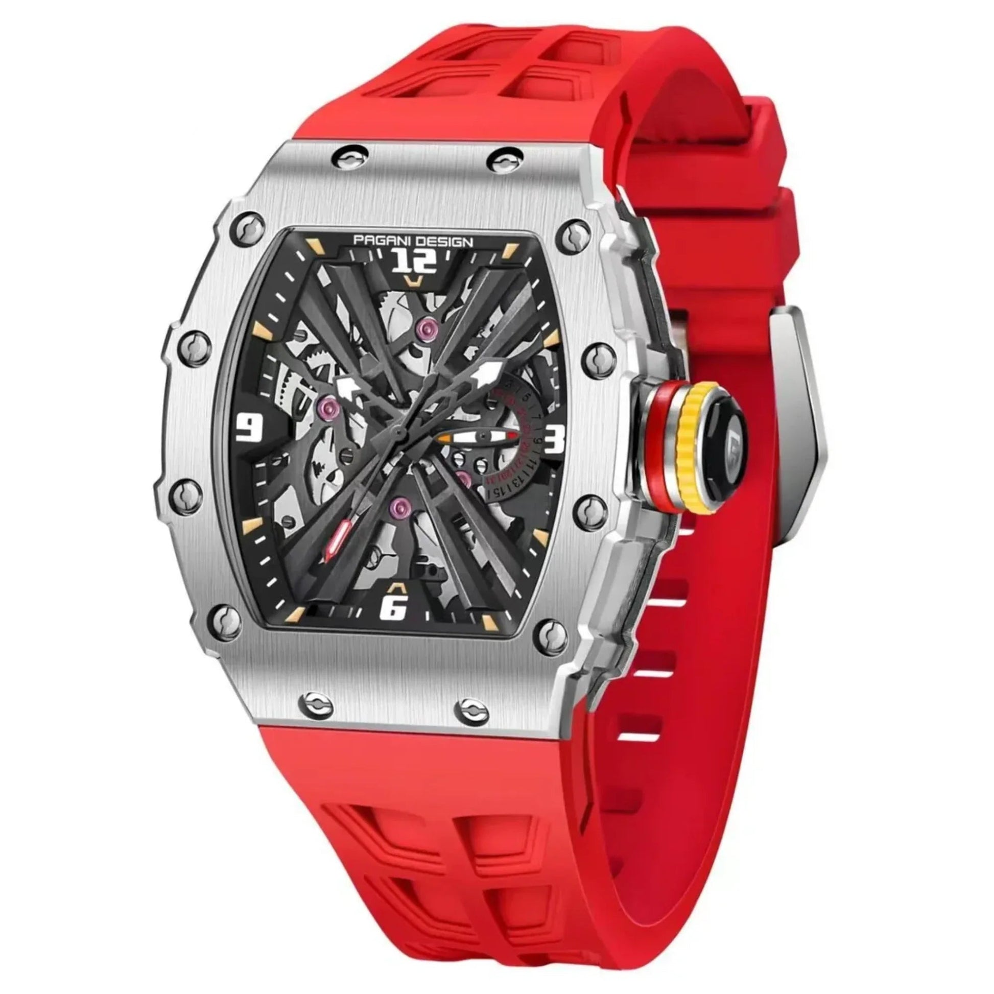 PAGANI DESIGN PD-1738 Waterproof Stainless Steel Skeleton Wristwatch Sport Chronograph Watch for Men - VH65 Movement - DREAM WATCHES
