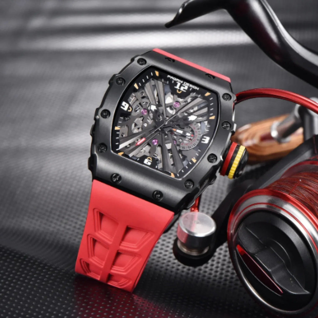 PAGANI DESIGN PD-1738 Waterproof Stainless Steel Skeleton Wristwatch Sport Chronograph Watch for Men - VH65 Movement - DREAM WATCHES