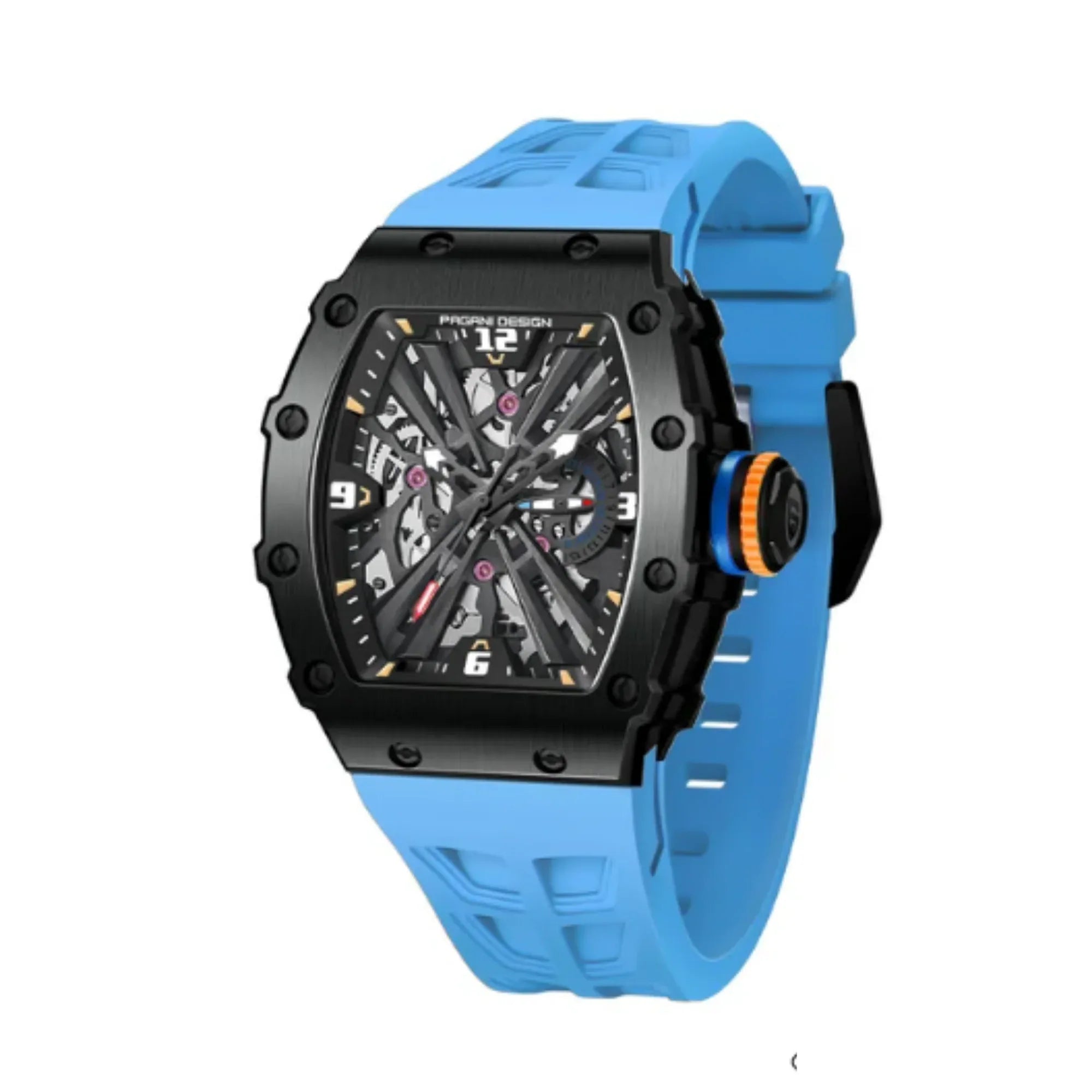 PAGANI DESIGN PD-1738 Waterproof Stainless Steel Skeleton Wristwatch Sport Chronograph Watch for Men - VH65 Movement - DREAM WATCHES