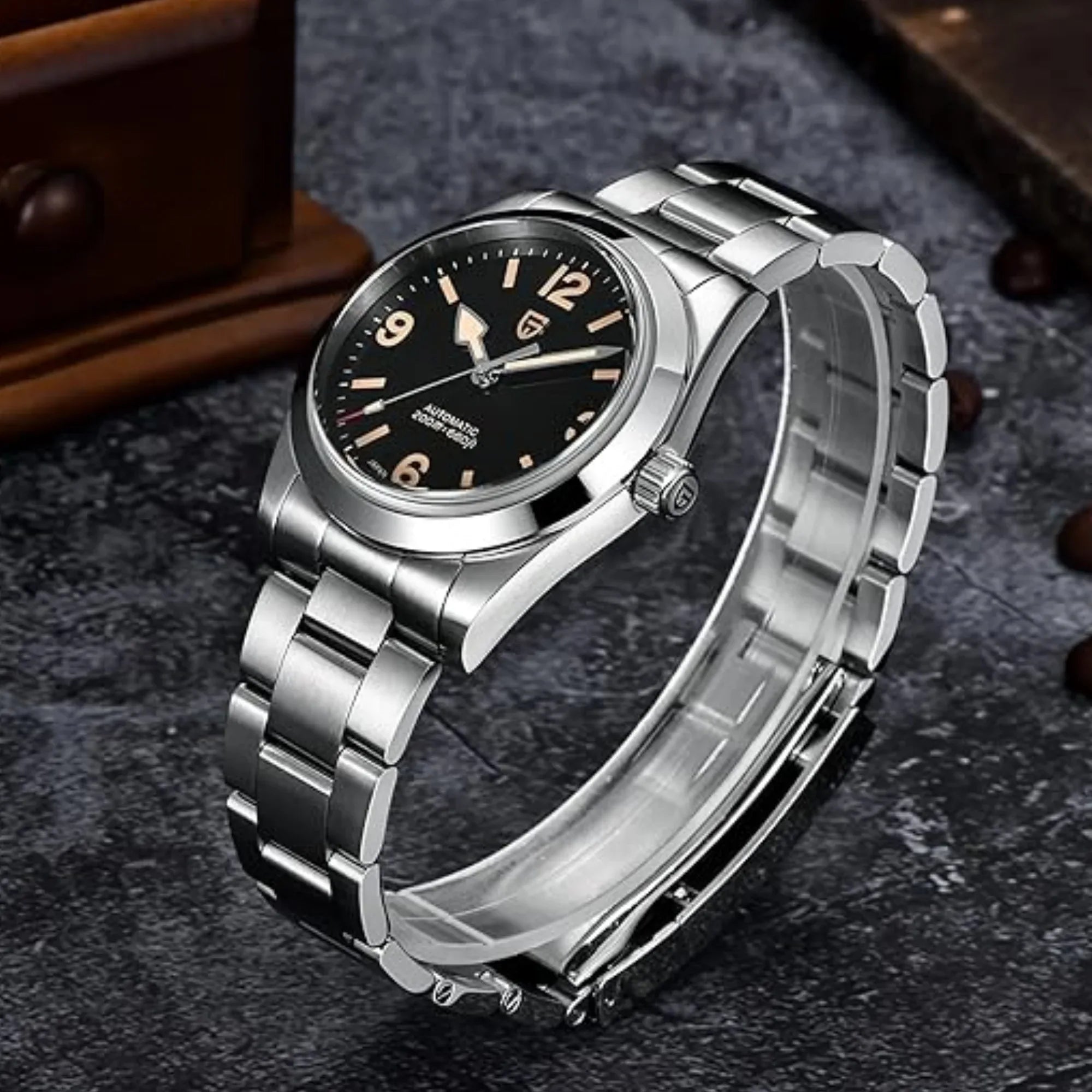 Pagani Design Orologio Automatico Uomo 40mm - Movimento Giapponese NH35, Cassa In Acciaio 316L, Vetro Zaffiro, Impermeabile 100m - 3