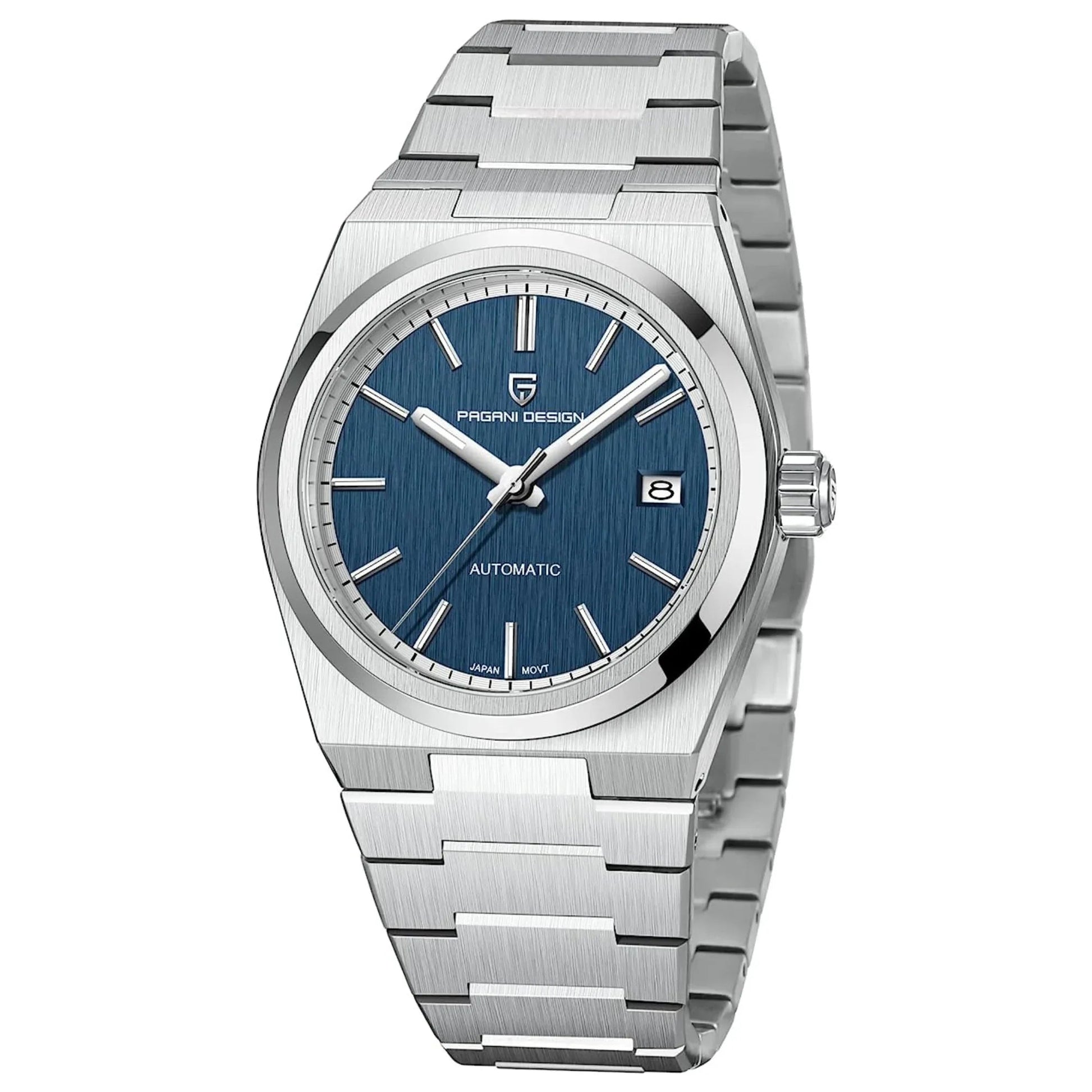 Pagani Design PD-1753 PRX Powermatic 38MM 100M Waterproof Japan NH35 Automatic Mechanical Watch Sapphire Crystal AR Coating Luminous Stainless Steel Business Watch - Blue - DREAM WATCHES